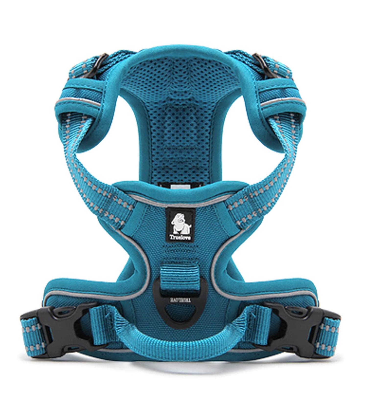 Winhyepet Truelove Dog Harness - No-Sweater Reflective Adjustable Pet Dishes with 2 Linen Clips & Control Handle - Fits Small to Large Dogs - TLH5651 XS Blue - Buy Online on GoSupps.com