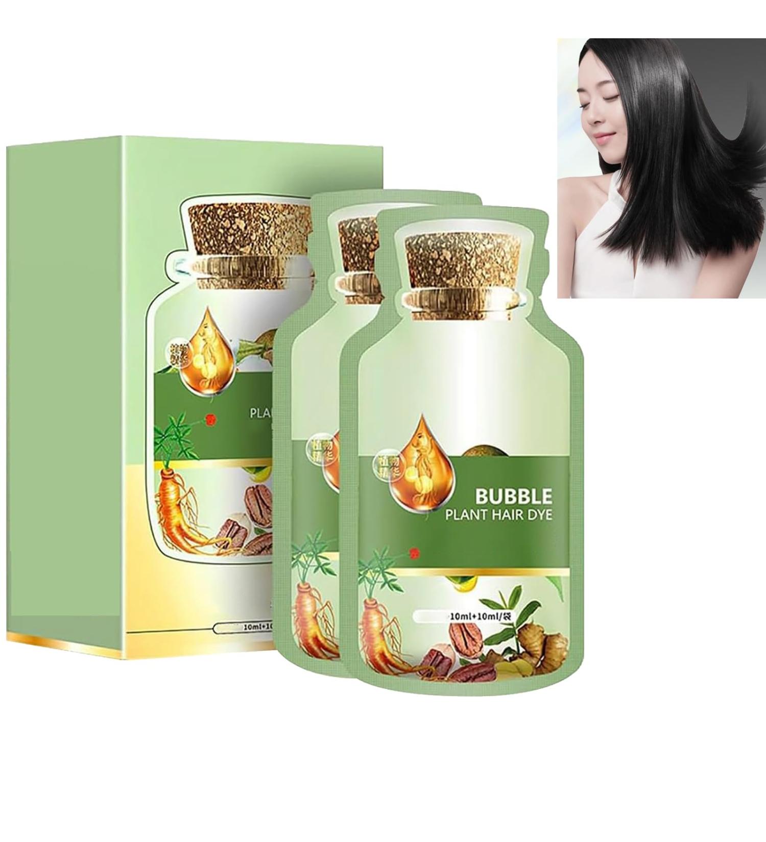 New Botanical Bubble Hair Dye Plant Bubble Hair Dye Natural Plant Hair Dye Shampoo Natural Plant Hair Dye Plant Based Hair Dye Natural Plant Hair Dye for Grey Hair Botanical Bubble Hair Dye Black - Buy Online on GoSupps.com