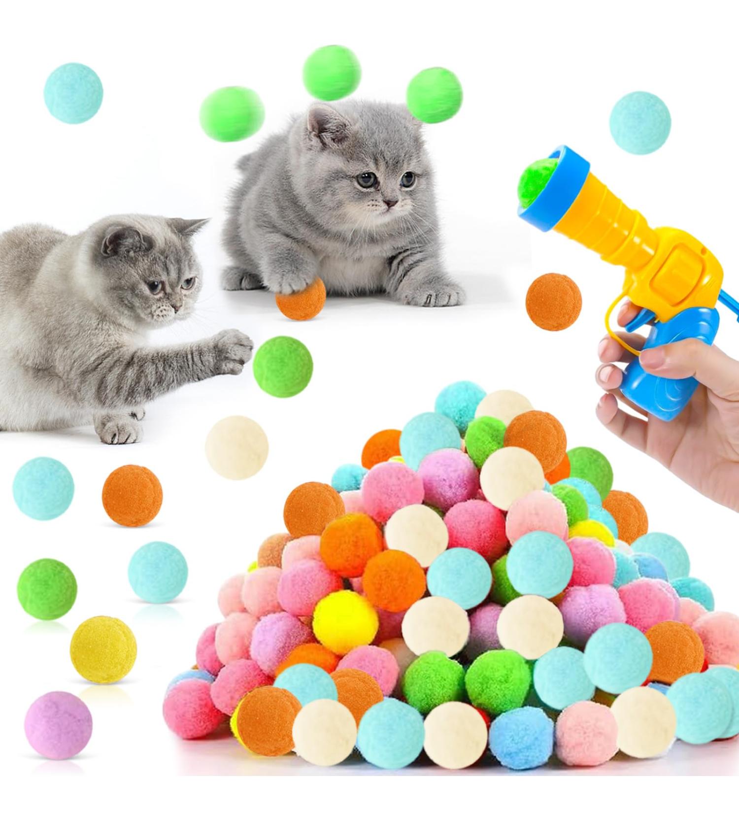 NHYDZSZ Cat Toys - 100 Soft Noiseless Interactive Balls for Cats & Kittens | Ideal Indoor Play - Buy Online on GoSupps.com