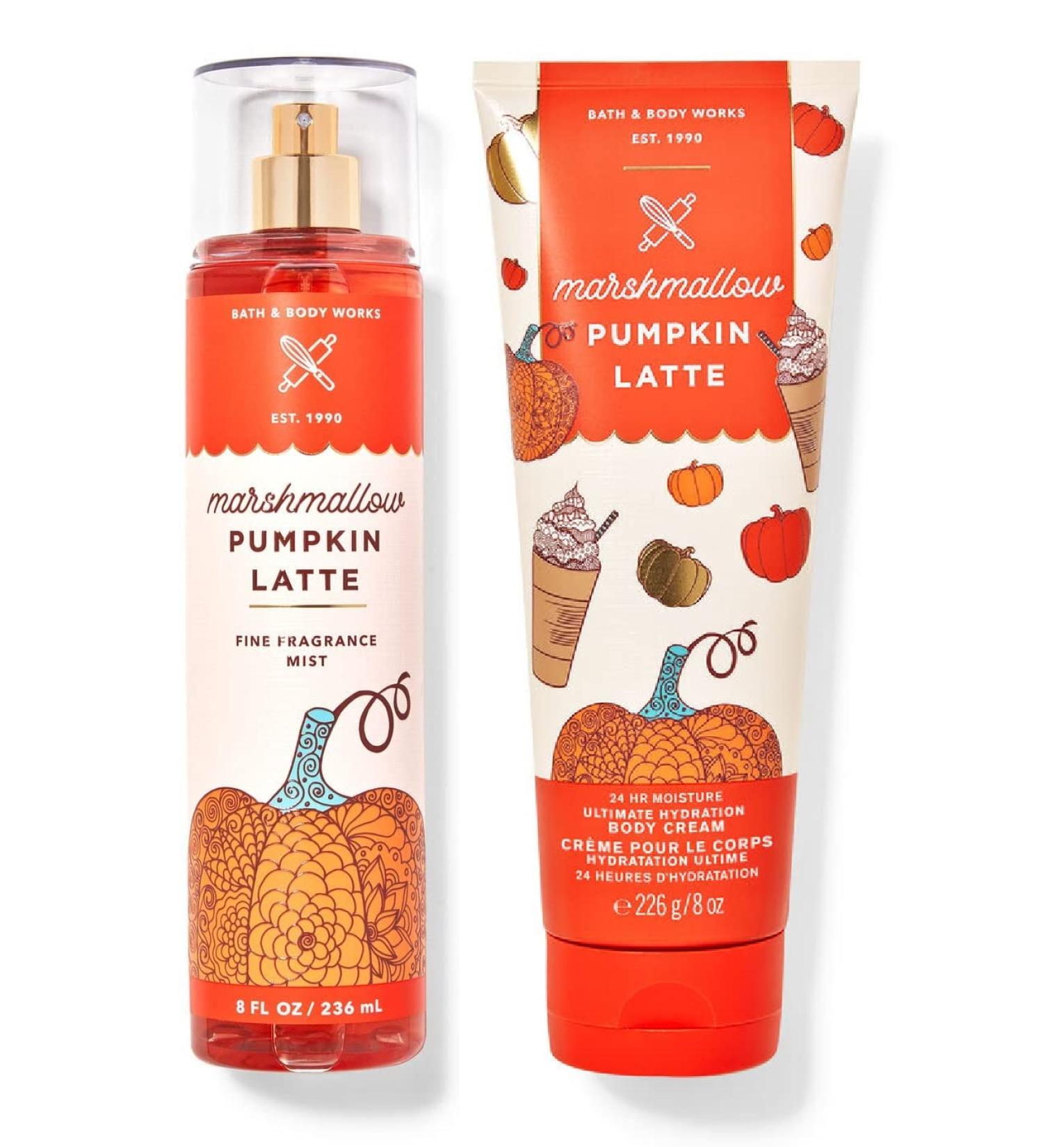 Buy Bath and Body Works Marshmallow Pumpkin Latte - Ultra Shea Body Cream & Fine Fragrance Mist - 8 Oz | International Shipping Available - Buy Online on GoSupps.com