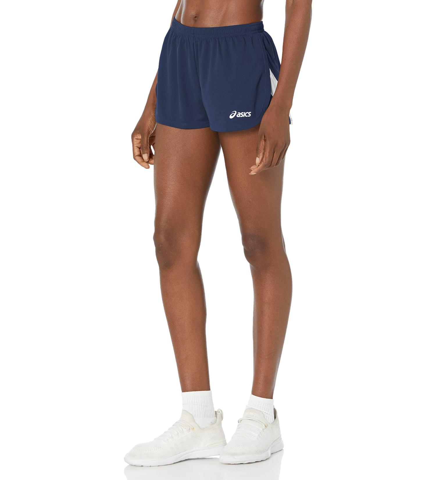 ASICS Women's Break Through 1/2 Split Short X-Large Navy/White