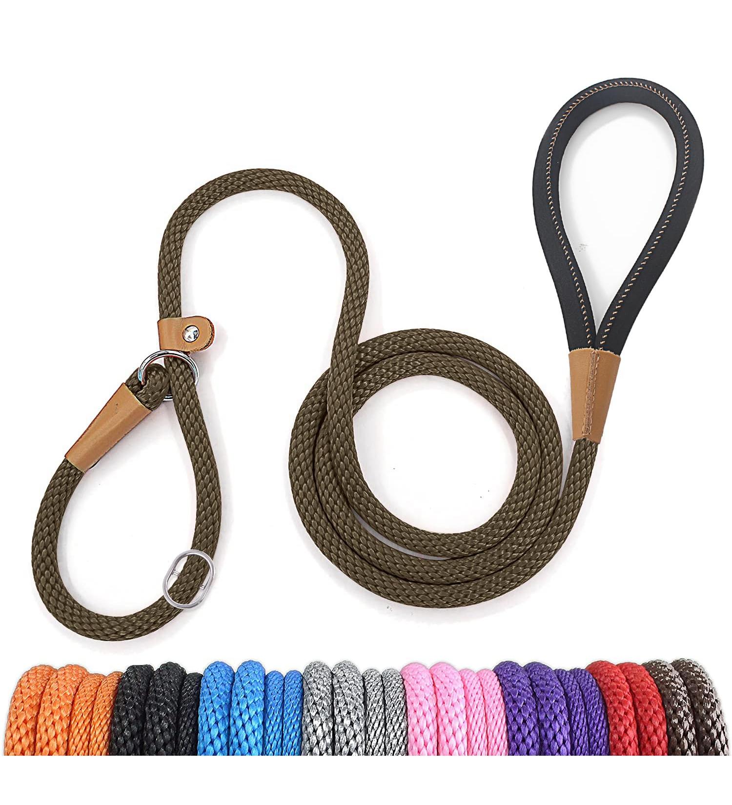 Lynxking Tow Lines for Dogs - Durable Dog Leash for Small to Large Breeds | Train Stop 1.3cm x 180cm - Ideal for Retrieving Brown Color - Buy Online on GoSupps.com