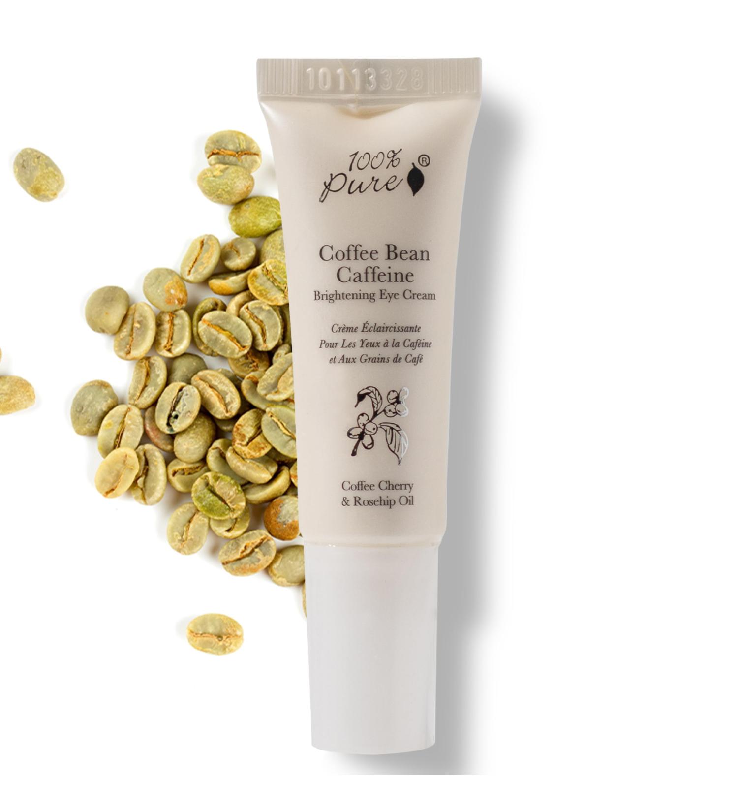 100% PURE Coffee Bean Caffeine Eye Cream Refresh & Hydrate Under Eye Treatment Reduce Puffiness Dark Circles Wrinkles with Green Tea Rose Hip Vitamin E - Youthful Vibrant Eyes - Vegan - 0.3 oz - Buy Online on GoSupps.com