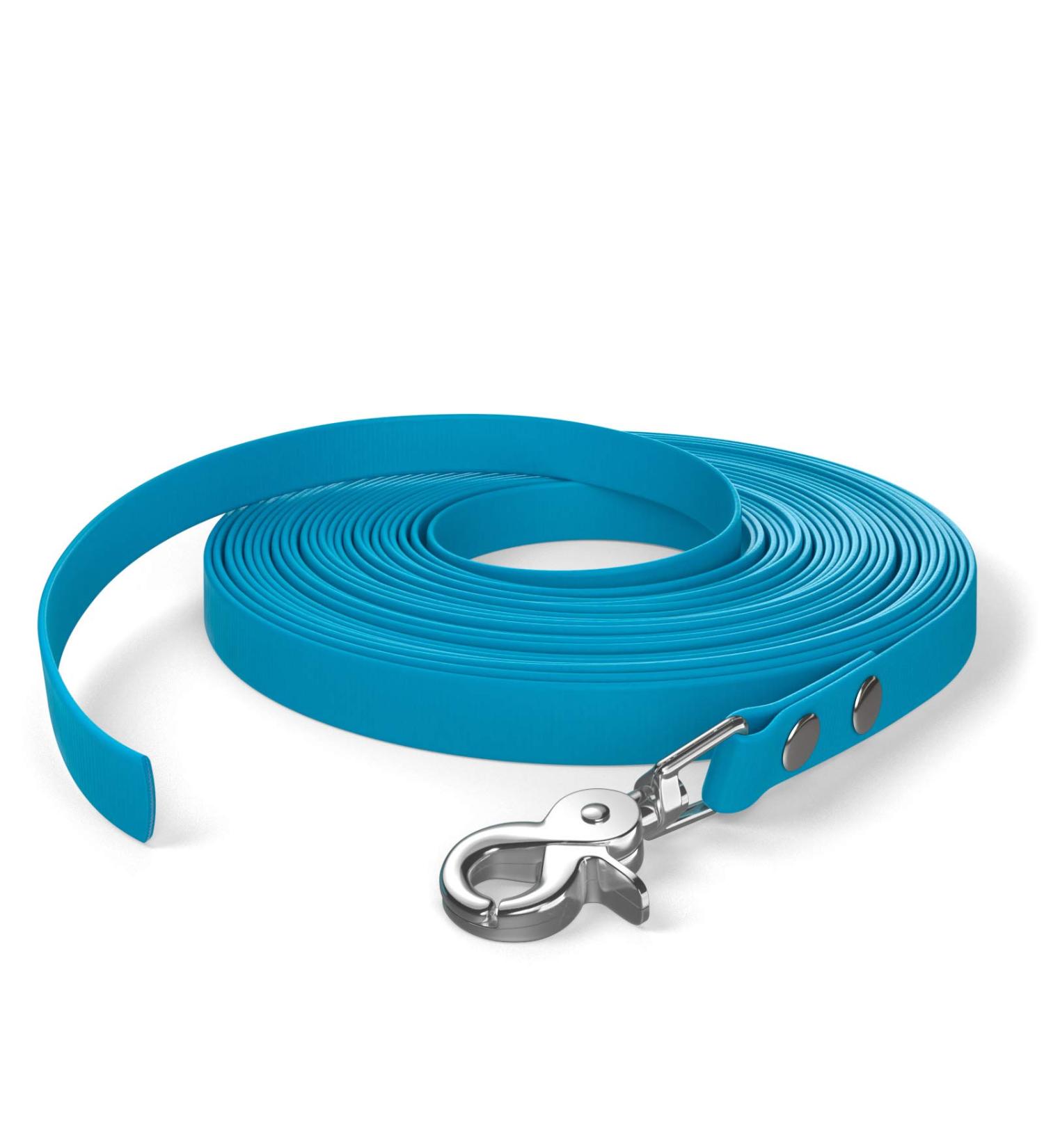 10m Dog Leash Towline - Strong Stable Water & Dirt Repellent with Carabiner - Cyan Blue for Large Dogs - Buy Online on GoSupps.com
