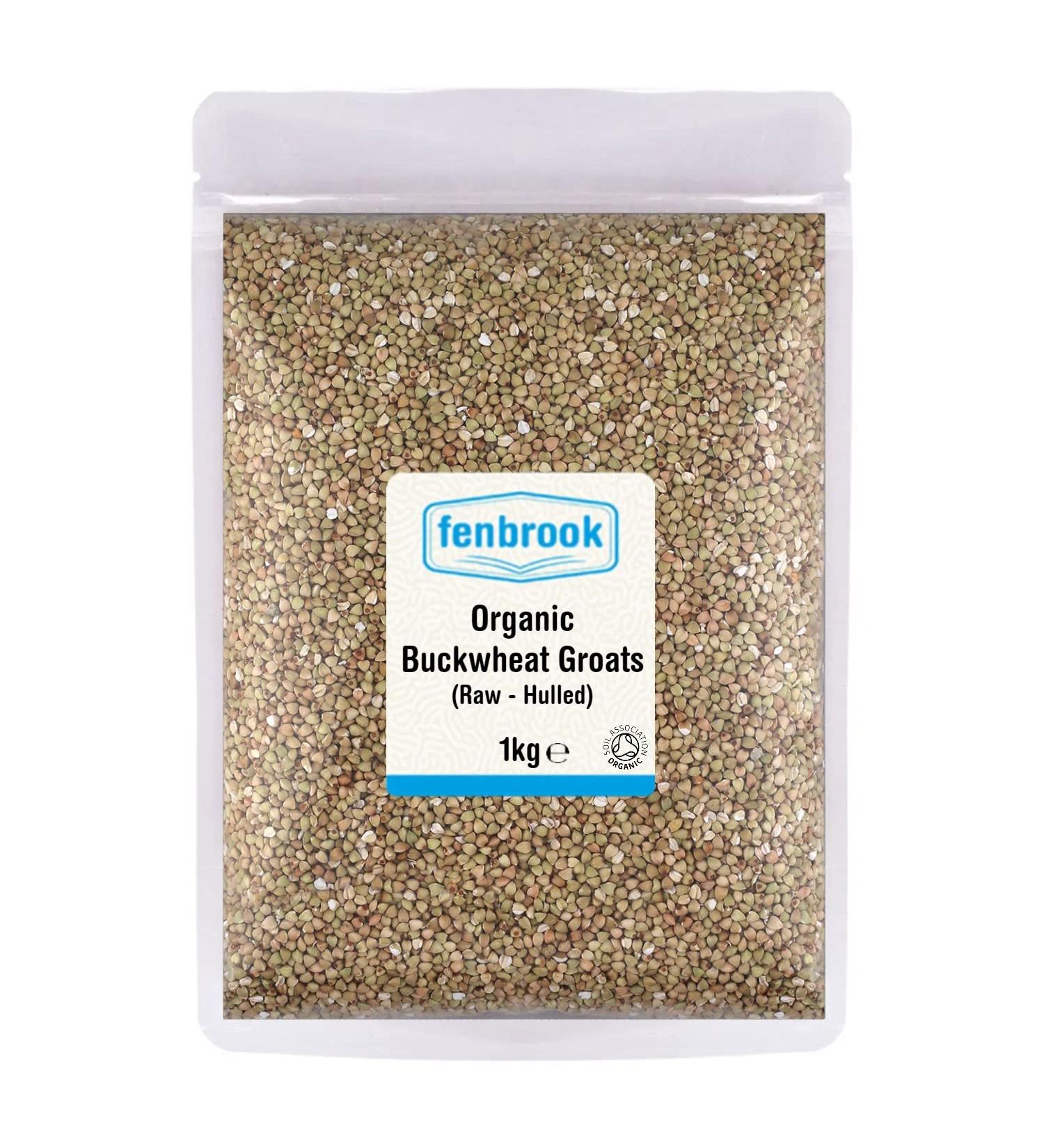 Certified Organic 1kg Raw Hulled Buckwheat Groats by Fenbrook Organic - Buy Online on GoSupps.com