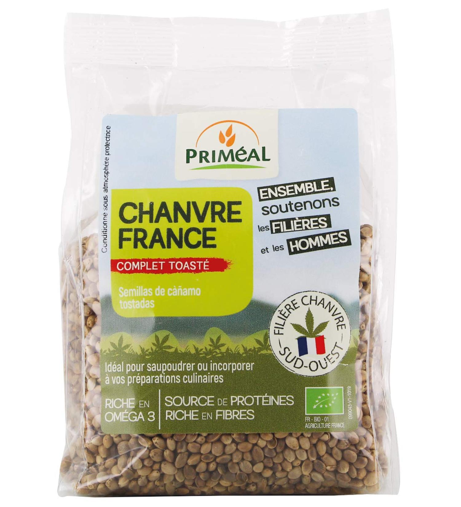 PRIMÉAL Toasted Hemp Seeds 100% France 200 g
