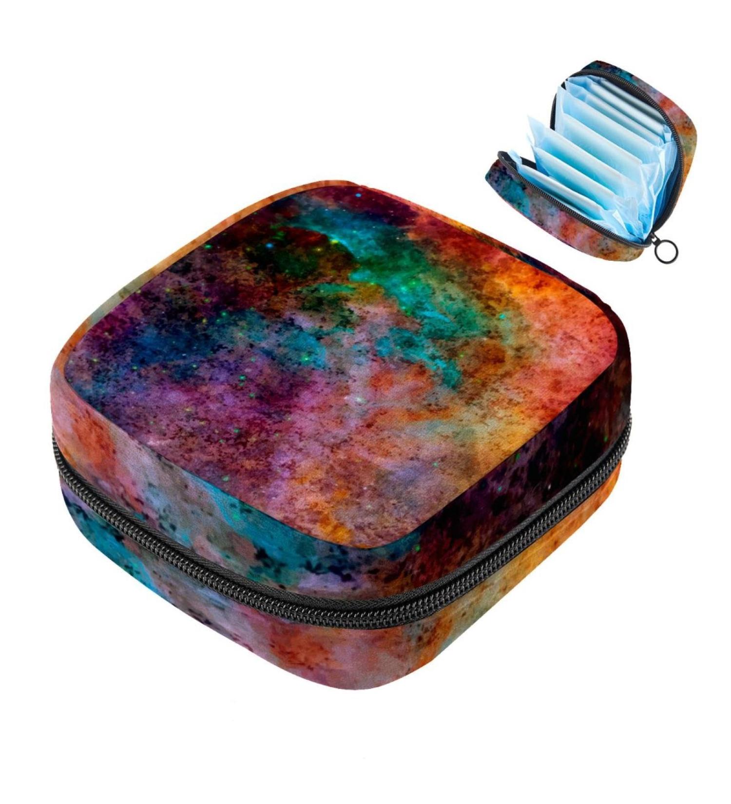 Javenproeqt Portable Women's Binding Bags | Menstrual Cup Pocket & Pads | Galaxy Print for Teens - Buy Online on GoSupps.com