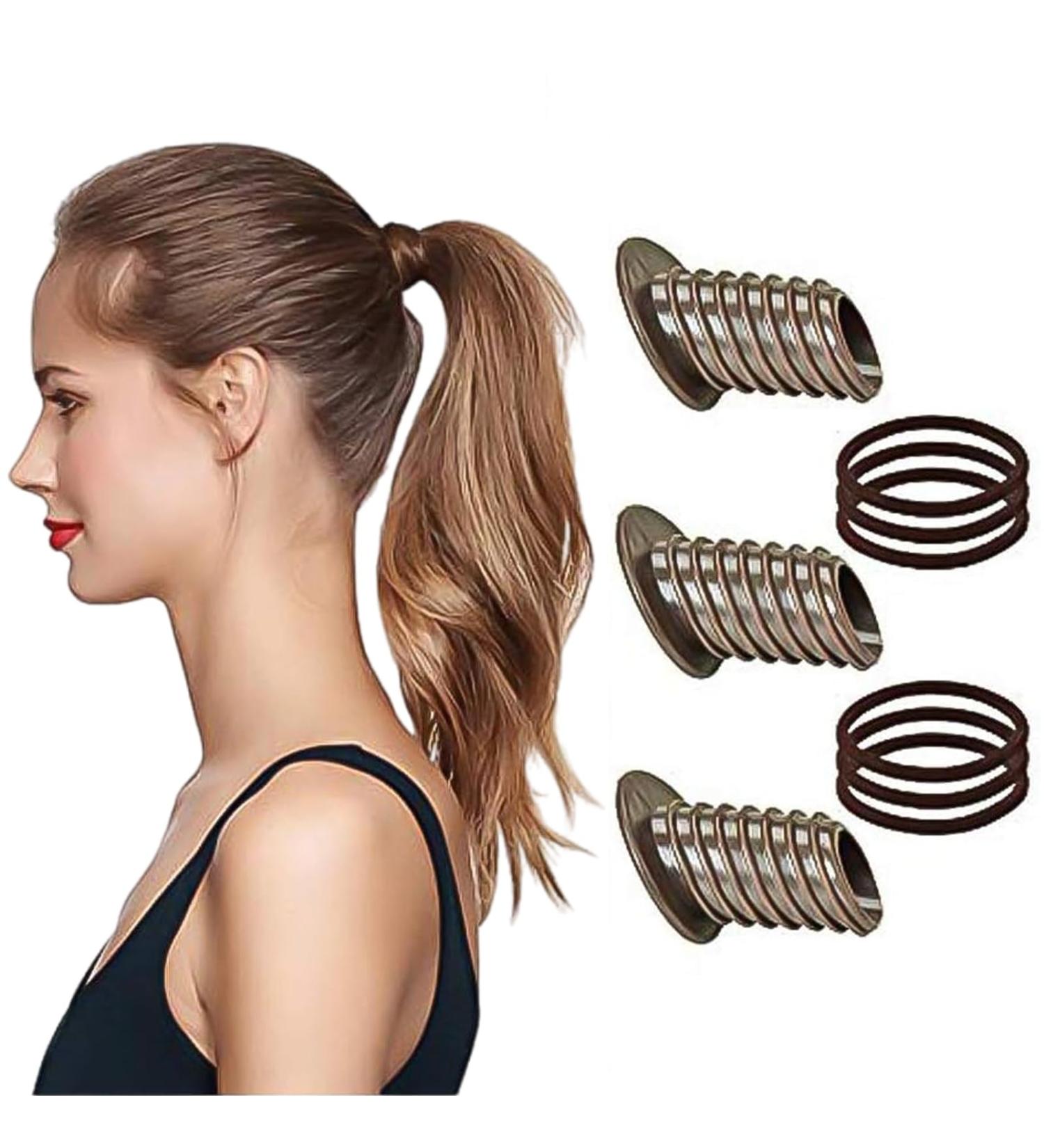 Pack of 3 Voluminous Ponytail Hair Ties - Easy & Quick Style International Shipping Available - Buy Online on GoSupps.com