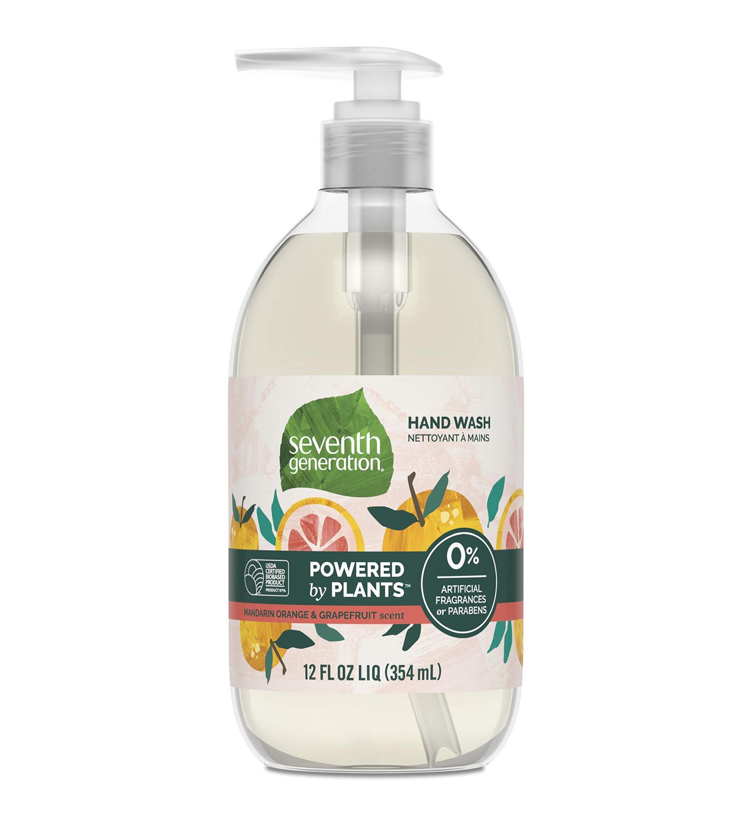 Seventh Generation Hand Wash - Mandarin Orange & Grapefruit Scent, 12oz | Eco-Friendly Clean - Buy Online on GoSupps.com