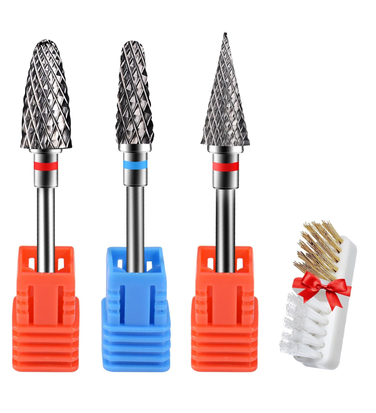 CGBE 3-Pack Nail Cutter Attachments | Tungsten Alloy Grinding Heads for Gel & Acrylic Nails | Fine & Medium Grit Hard Metal Bits - Buy Online on GoSupps.com