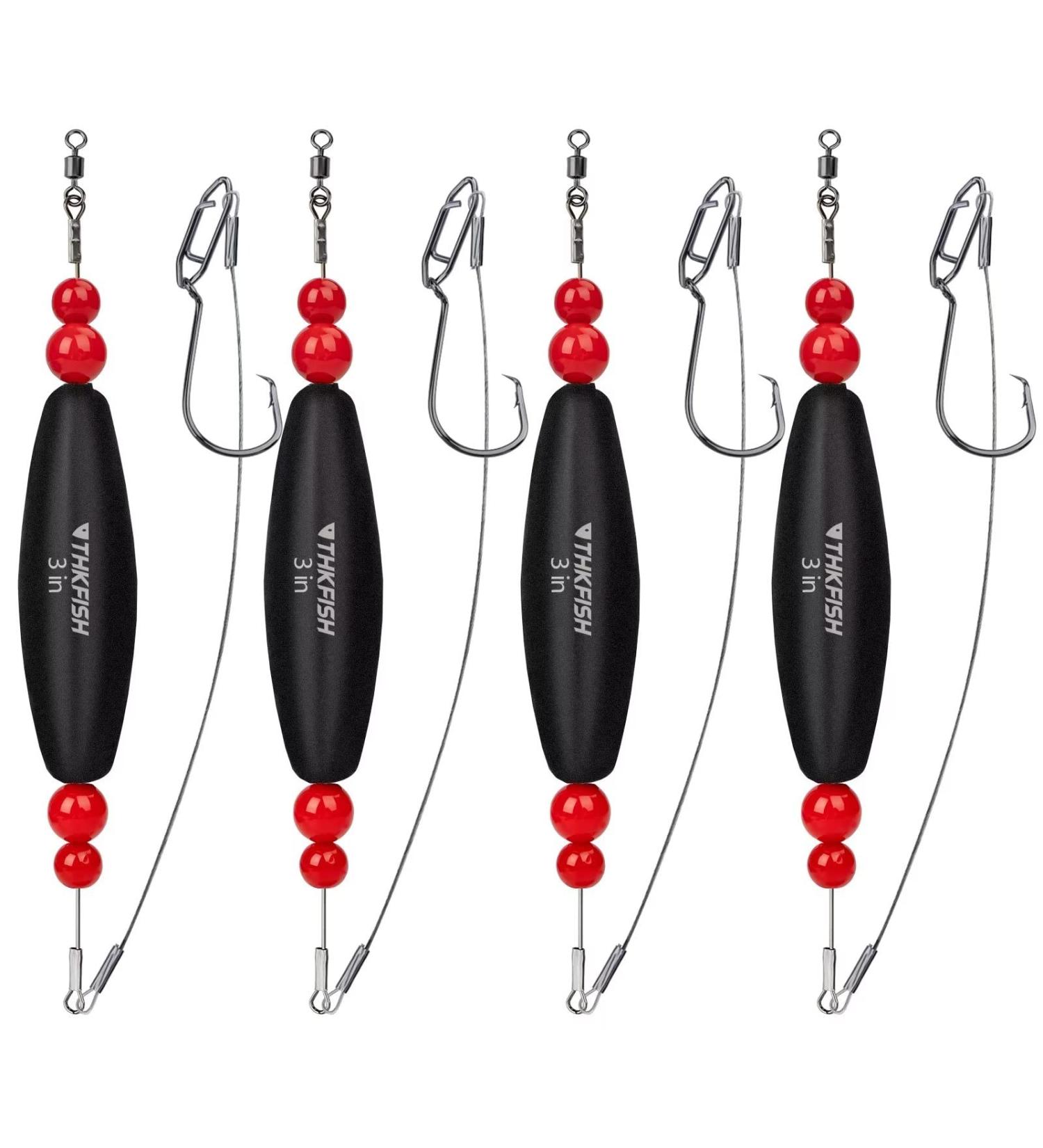 THKFISH Fishing Floats Set - 4 Pieces Catfish & Pike Rattle Rig - 2.5in & 3in Black for Enhanced Fishing Success - Buy Online on GoSupps.com