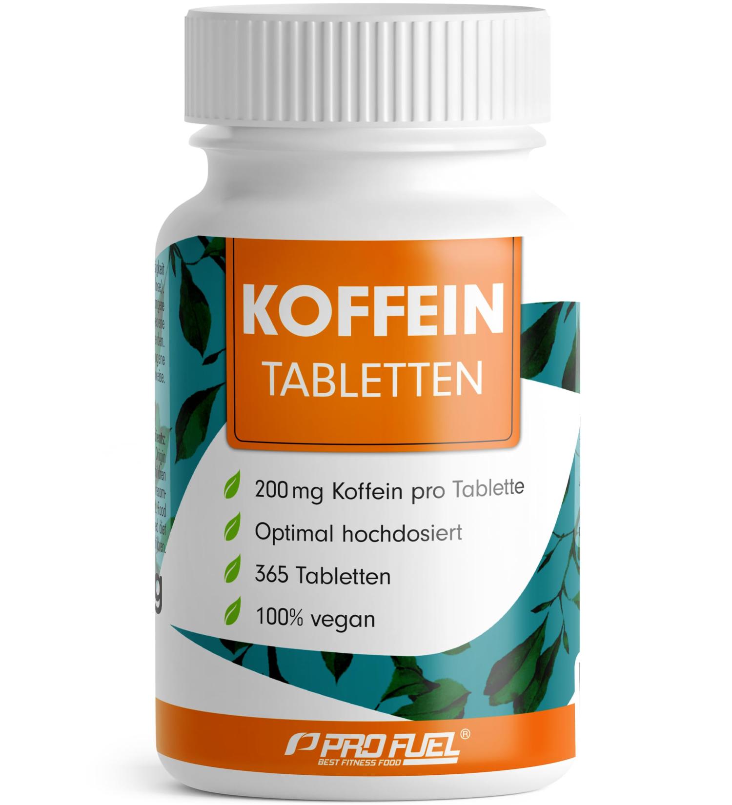 Buy 365 Vegan Caffeine Tablets - 200mg Pure Caffeine High-Dosed & Lab-Tested - Year Supply - Buy Online on GoSupps.com