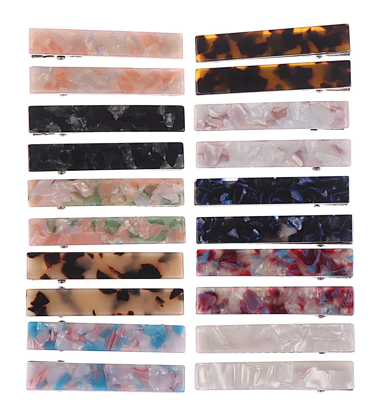 VAIPI 20 Pieces Acrylic Resin Hair Clips - Marble Pattern Hair Barrettes for Women & Girls - Buy Online on GoSupps.com