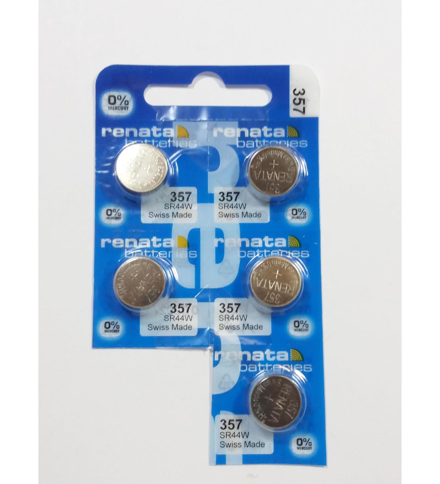 Renata Batteries 357 Silver Oxide - Eco-Friendly 0% Mercury (5 Pack) | Fast International Shipping - Buy Online on GoSupps.com