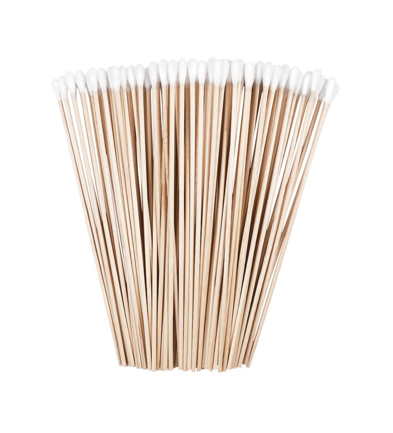 Lurrose Cotton Swabs with Wooden Handles - 200pcs Cotton Tips for Home & Office | International Shipping Available - Buy Online on GoSupps.com