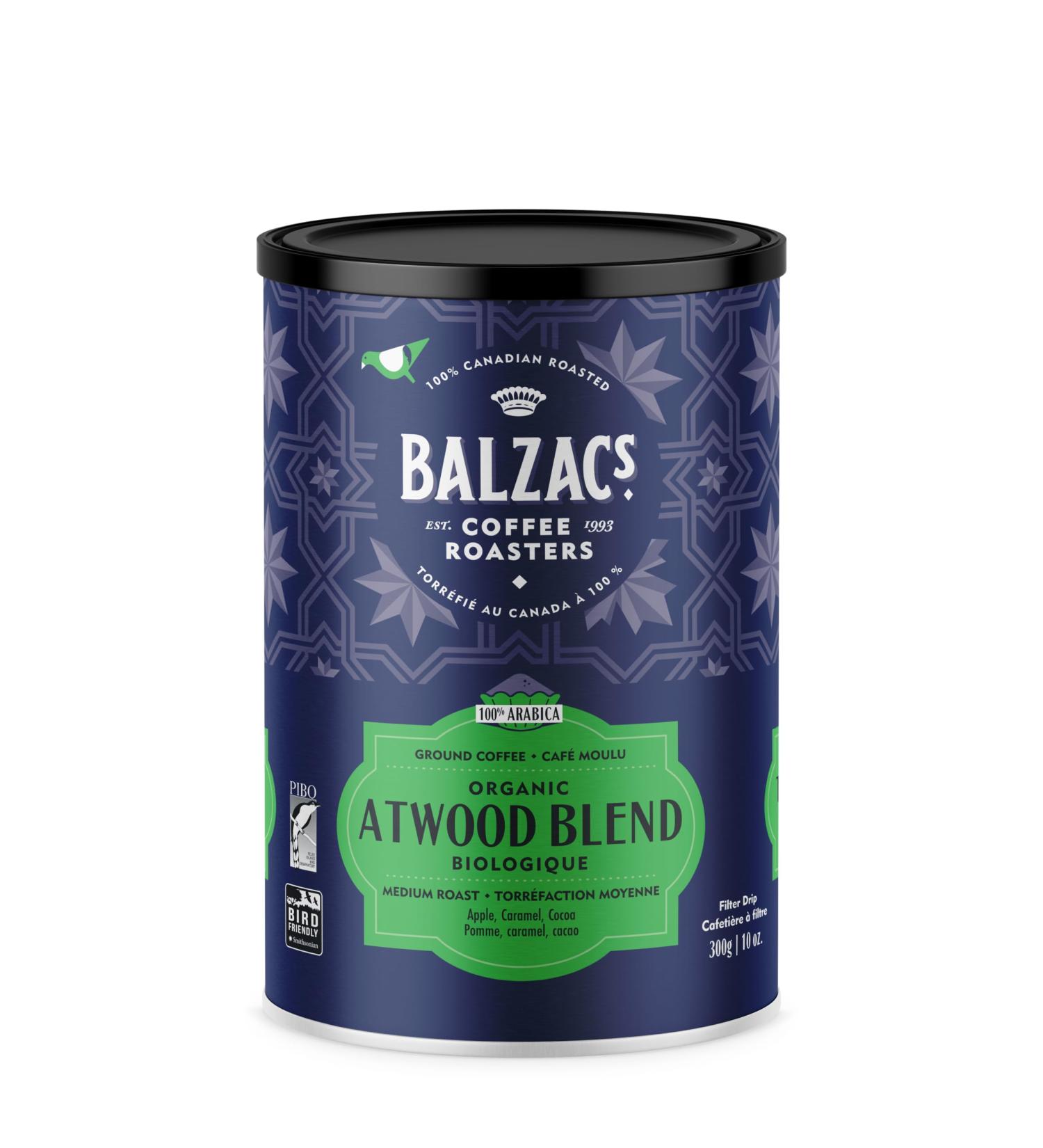 Balzac's Coffee Roasters - Ground Coffee | 300G 10OZ. (Atwood Blend Pack of 1) Atwood Blend 300 g (Pack of 1)