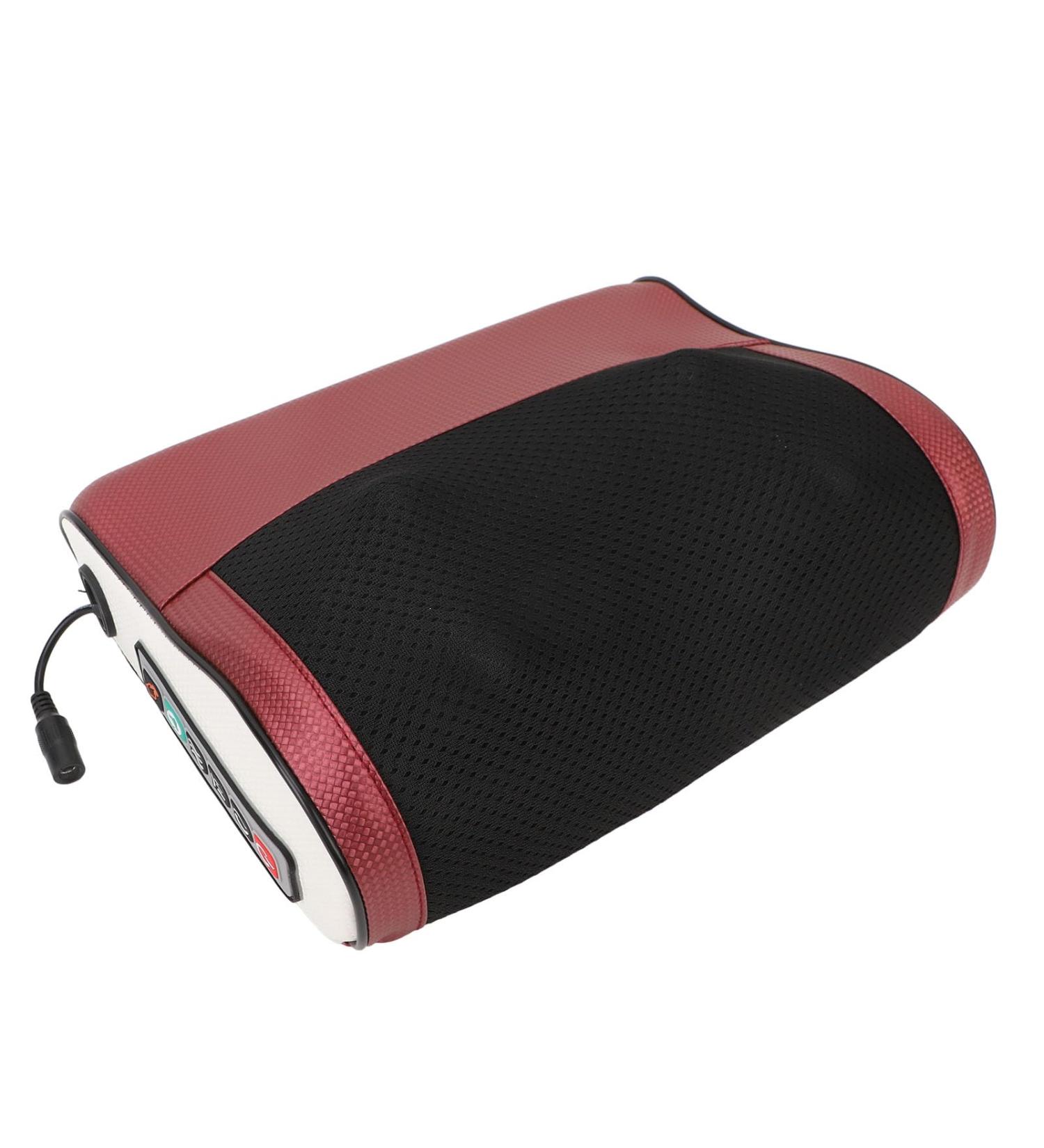 Deep Tissue Shiatsu Massager Pillow - Multi-Functional Hot Compression Electric Massage Pillow for Back & Neck Relief - EU Plug (Red) | International Shipping - Buy Online on GoSupps.com