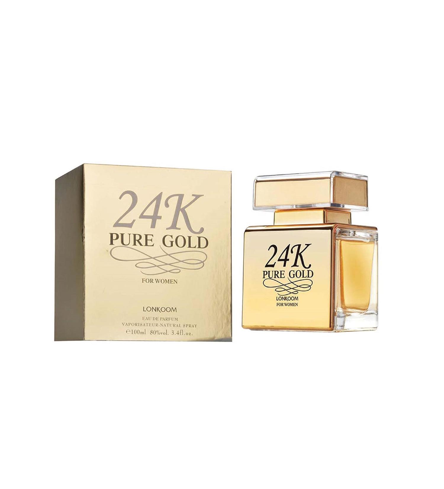 24K Pure Gold - Long Lasting Perfume for Women - Woody and Citrus Scent with Notes of Clementine Blackcurrant Tuberose Freesia and Vanilla - Travel Size Womens Perfume Spray - 3.4 oz Sandalwood Vanilla Citrus 3.4 Ounce (Pack of 1) - Buy Online on GoSupps.com