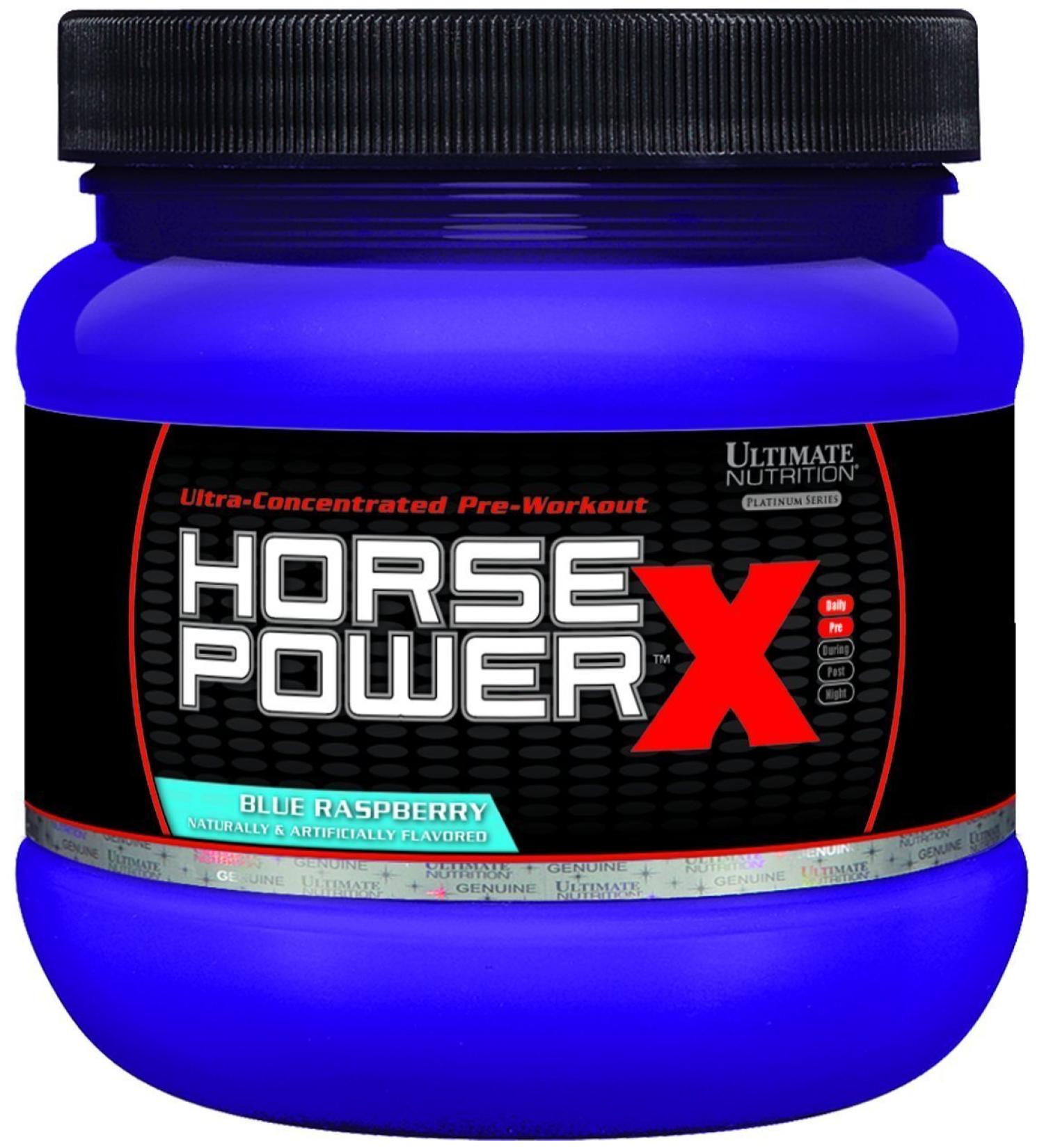 Ultimate Nutrition Horsepower X Advanced Preworkout Supplement with Creatine and Vitamin B12 45 Servings Blue Raspberry