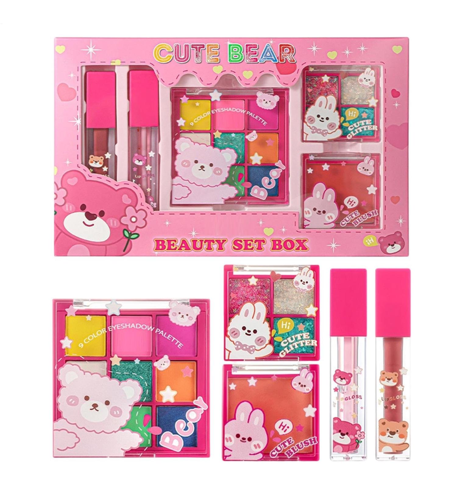 Kit de maquillage l ger pour femme avec palette de fard paupi res rouge l vres et blush pour voyage maison ext rieur - Buy Online on GoSupps.com