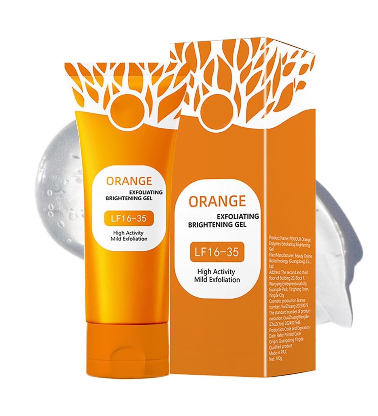 Orange Exfoliating Brightening Gel Visage Gel Exfoliant Aux Enzymes D'orange Gommage Visage Corps Exfoliant Gels Peeling Exfoliants claircissant Visage Hydratant Nettoyant En Profondeur (1) - Buy Online on GoSupps.com