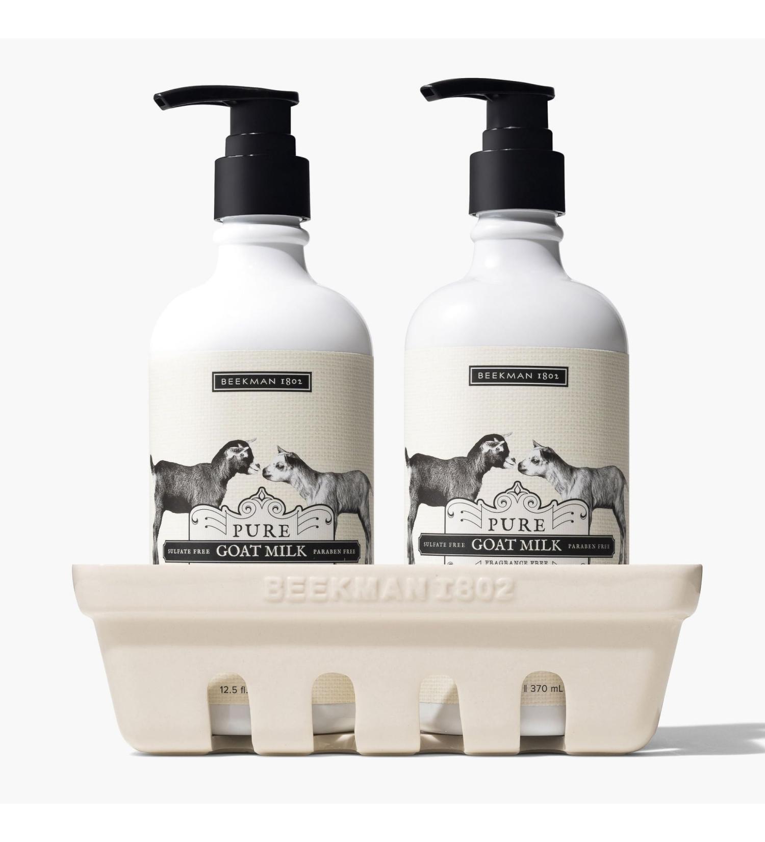 Beekman 1802 Hand Wash & Lotion Set - 12.5 oz - Goat Milk Cruelty-Free Unscented - Hydrating & Gentle for Sensitive Skin - International Shipping Available - Buy Online on GoSupps.com