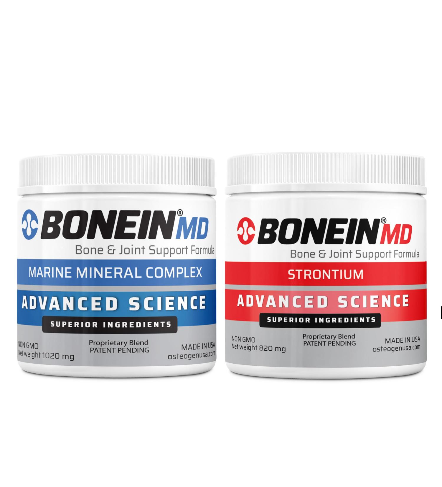 BONEIN MD Bone & Joint Support Bio-Available Red Algae Based Calcium & Strontium Dietary Supplement with Trace Minerals - Buy Online on GoSupps.com