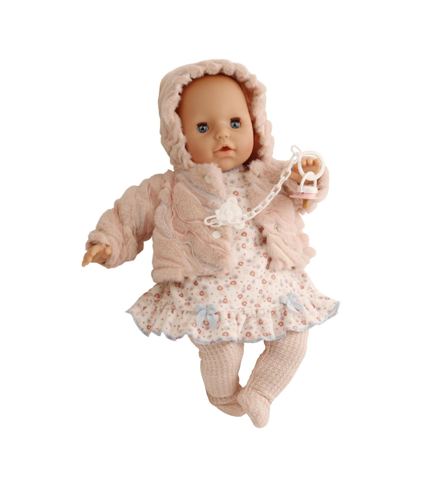 Schildkr t pacifier baby Amy 45 cm (doll with painted hair and blue sleeping eyes baby doll including clothes) 7545296