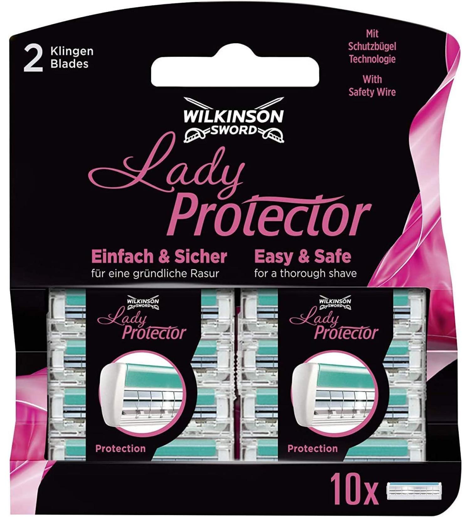 Wilkinson Sword Lady Protector razor blades for women's razors 100 pieces (10 x 10 pieces)
