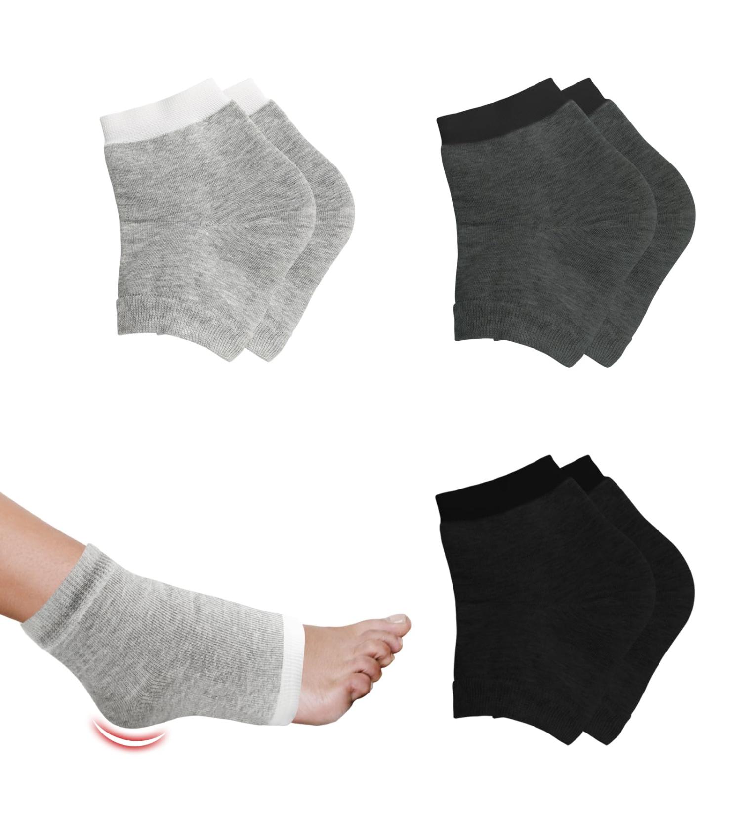 Moisturising Gel Socks - 3 Pairs for Cracked Heels and Dry Skin Relief - Buy Online on GoSupps.com