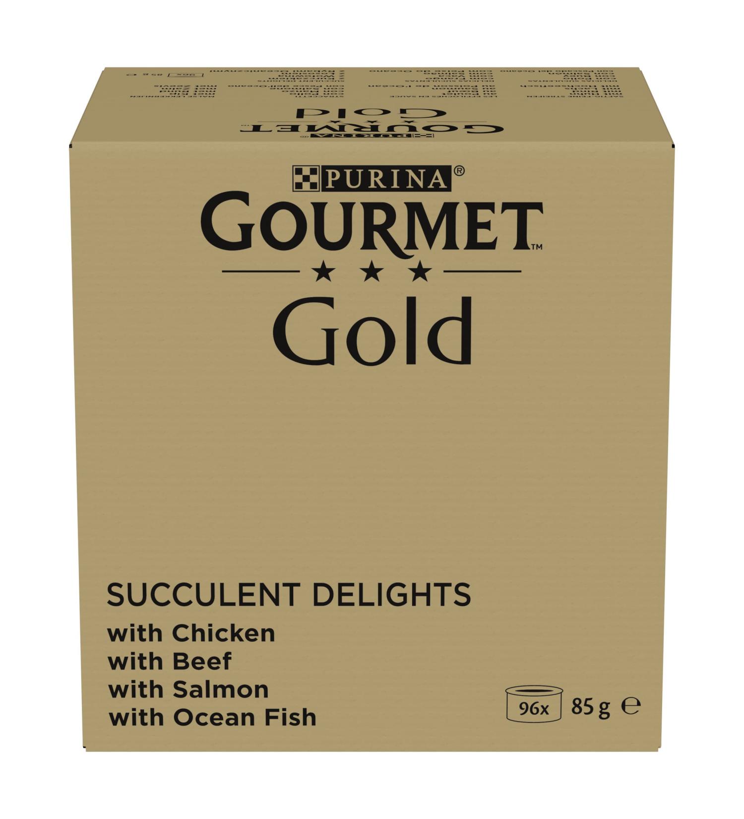 Gourmet Gold Cat Food in Thin Wet and Juicy Strips (4 x 24 x 85 g) - Buy Online on GoSupps.com