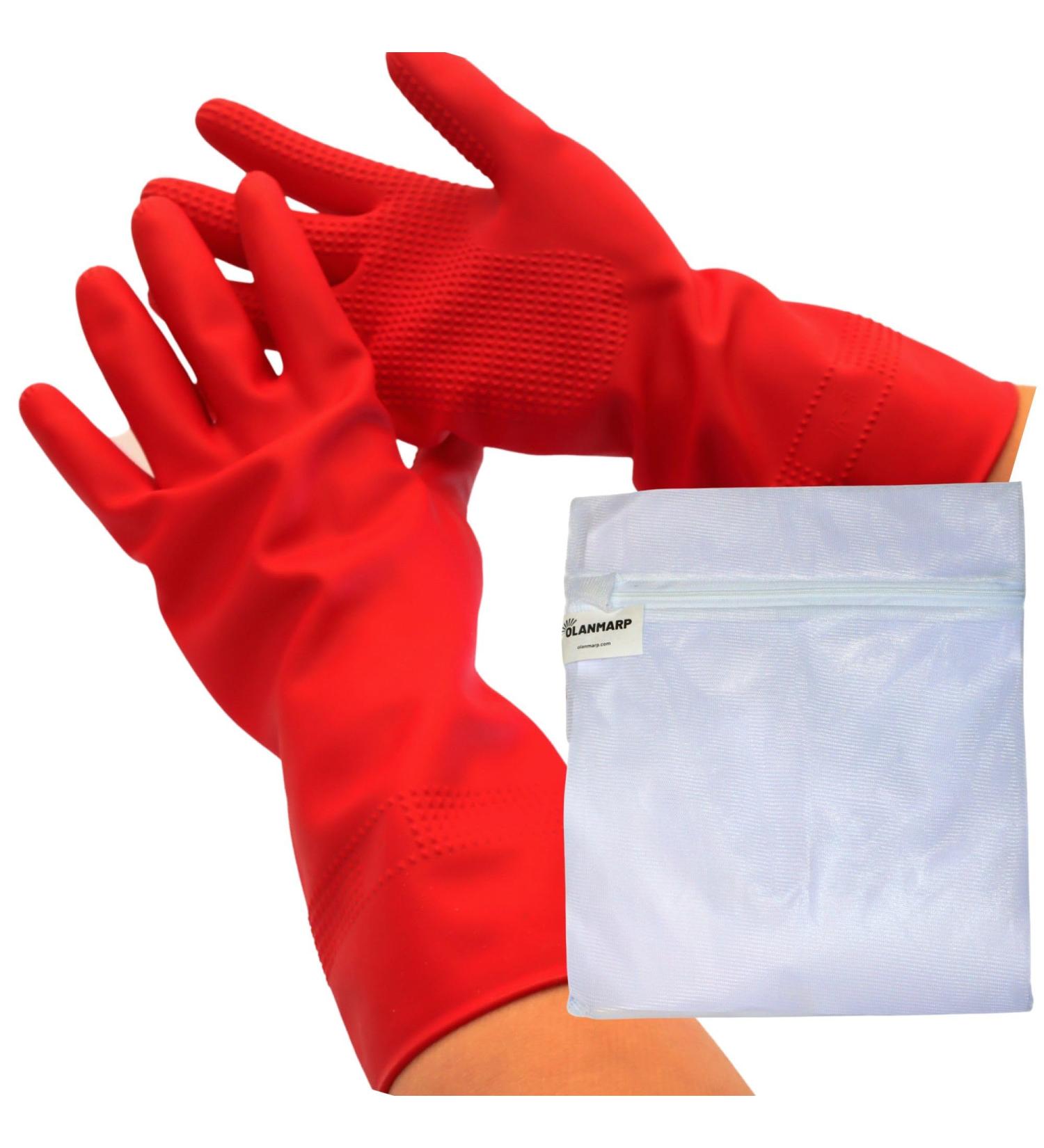 Olanmarp Medi Rubber Gloves for Compression Stockings Easy Application & Laundry Net Size M - Buy Online on GoSupps.com