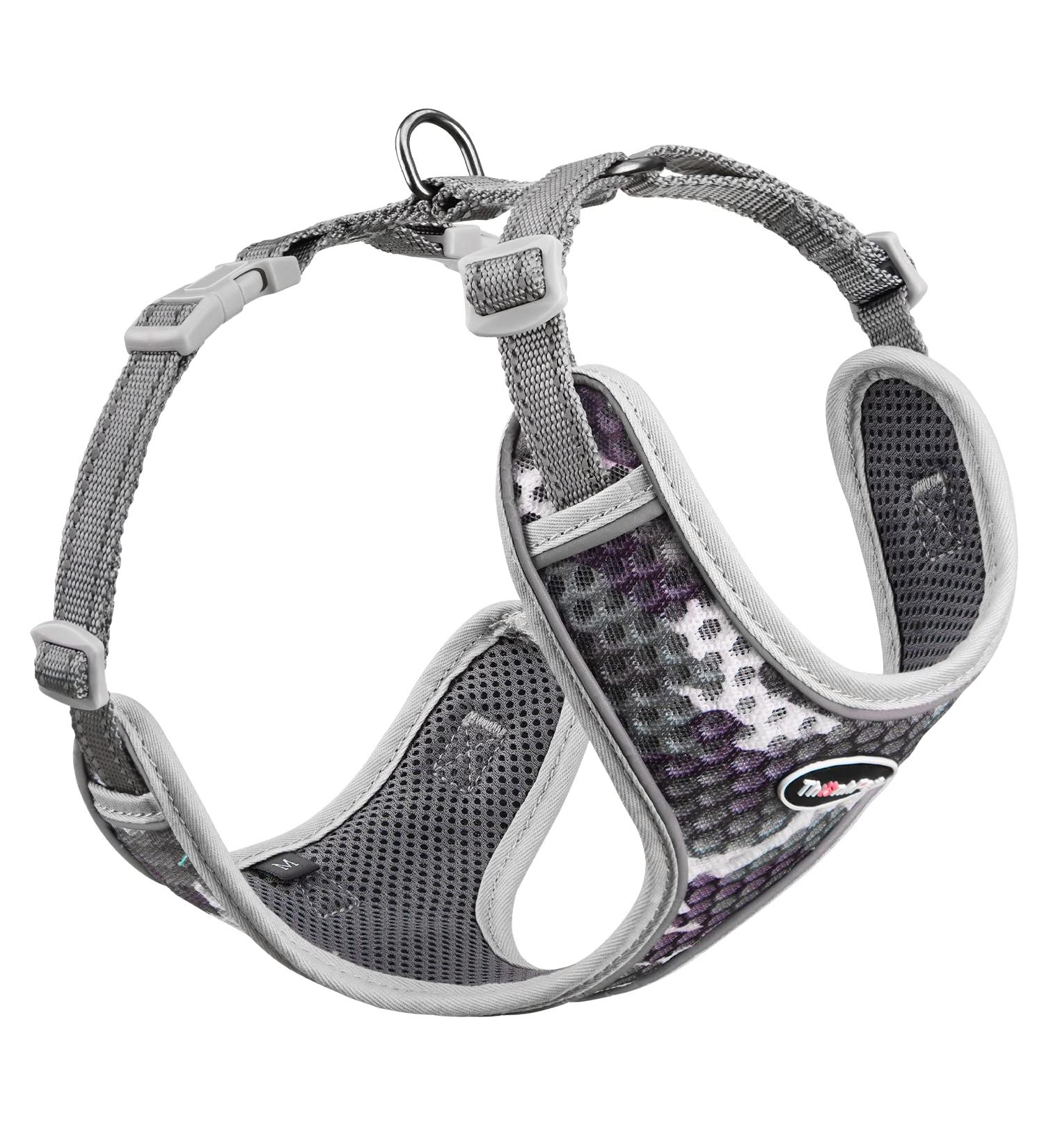 Thinkpet No-Pull Dog Harness Leash Set - Breathable & Adjustable for Small Medium Large Dogs | Safe & Reflective Gray Harness (1 Pack) - Buy Online on GoSupps.com