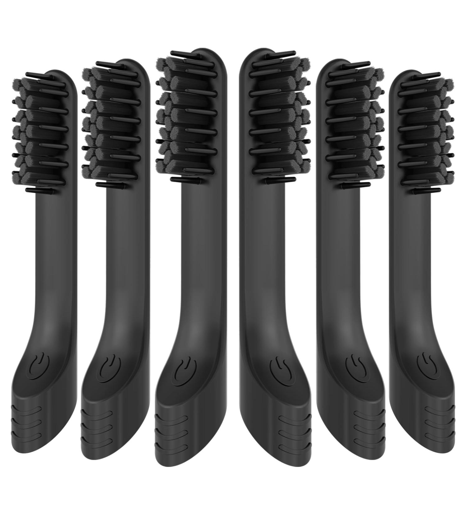 Toothbrush Replacement Heads for Quip - Spin Electric Brush Head Refills 6-Pack Black | International Shipping Available - Buy Online on GoSupps.com