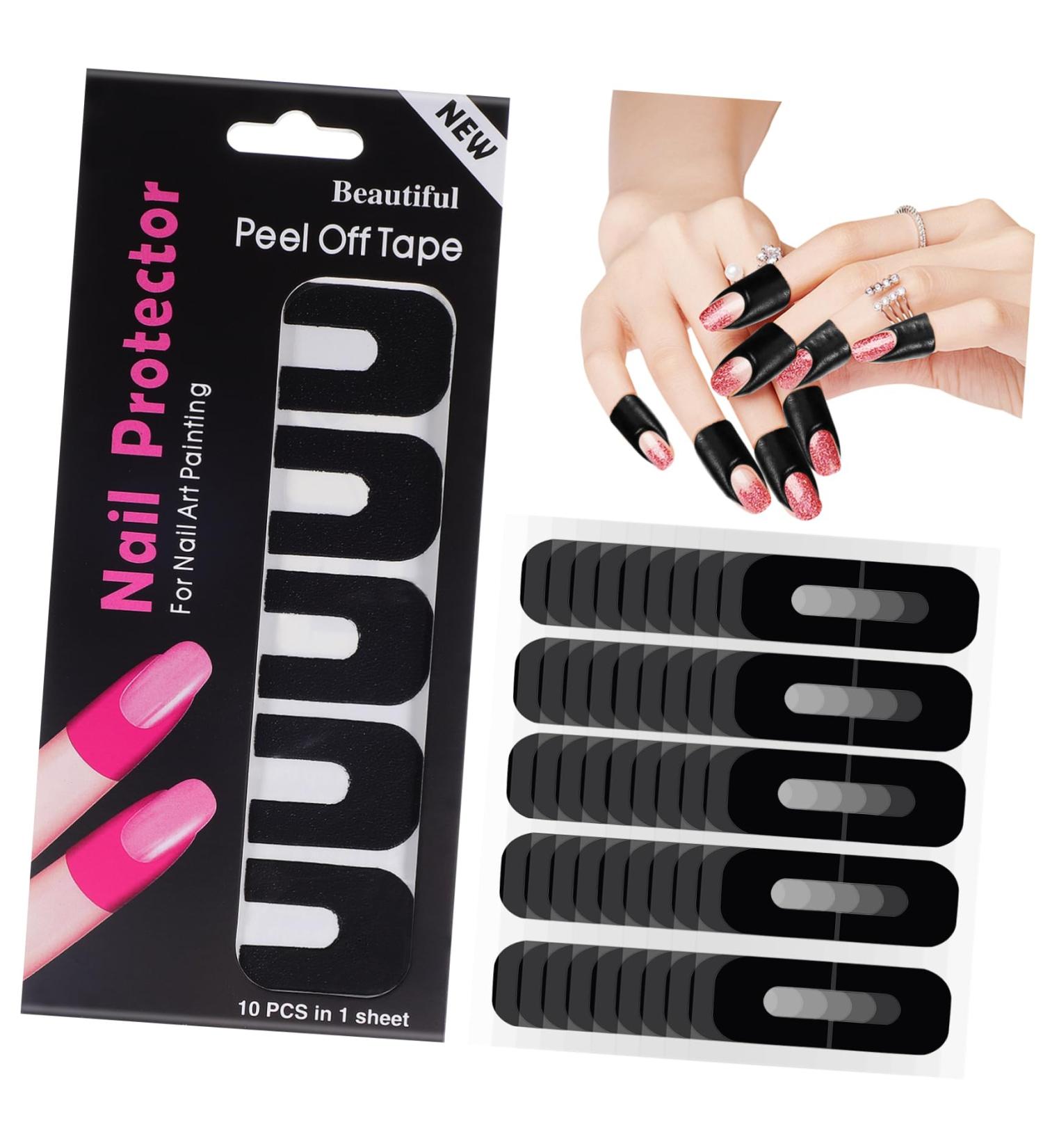 Beaupretty 100 Sheets tool protective oil Nail Protector Cover nail Nail Polish Guard nail polish tearable safety mask adhesive tape care Nail Guards For Painting Nails protector 3.00X2.50X0.10CM As Shown - Buy Online on GoSupps.com