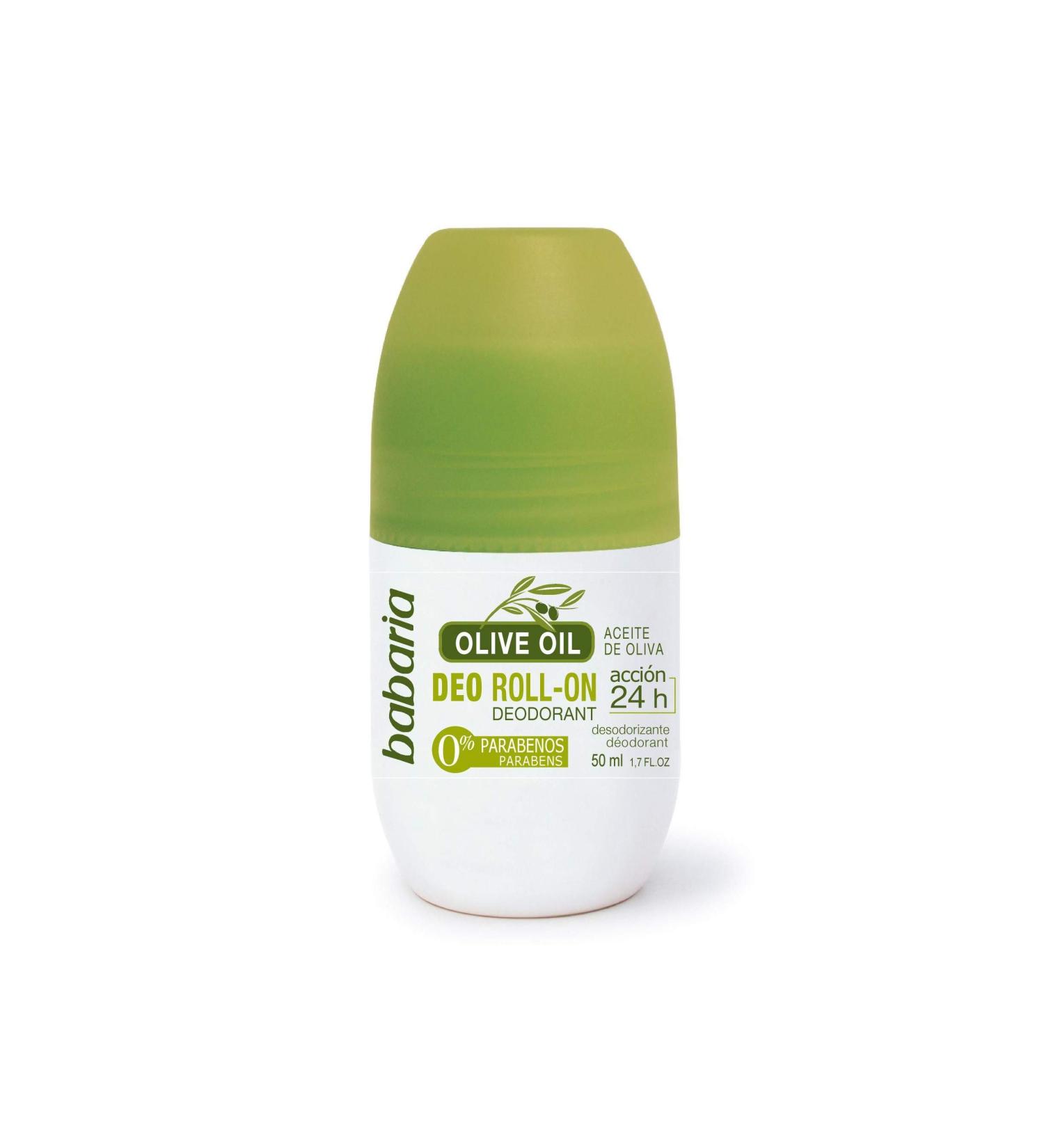 Babaria Olive Oil Roll On Deodorant 50ml Alcohol and Paraben Free by Babaria