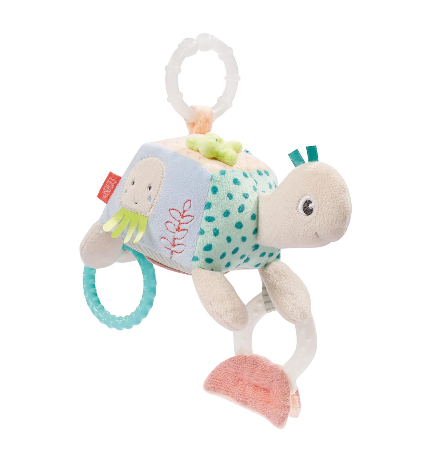 Fehn Activity Toy Turtle - Kadenal Vari Motor Shots | Grasp & Discover Baby Toy for 0+ Months | Cute Cuddly Plush for Babies & Toddlers - Buy Online on GoSupps.com