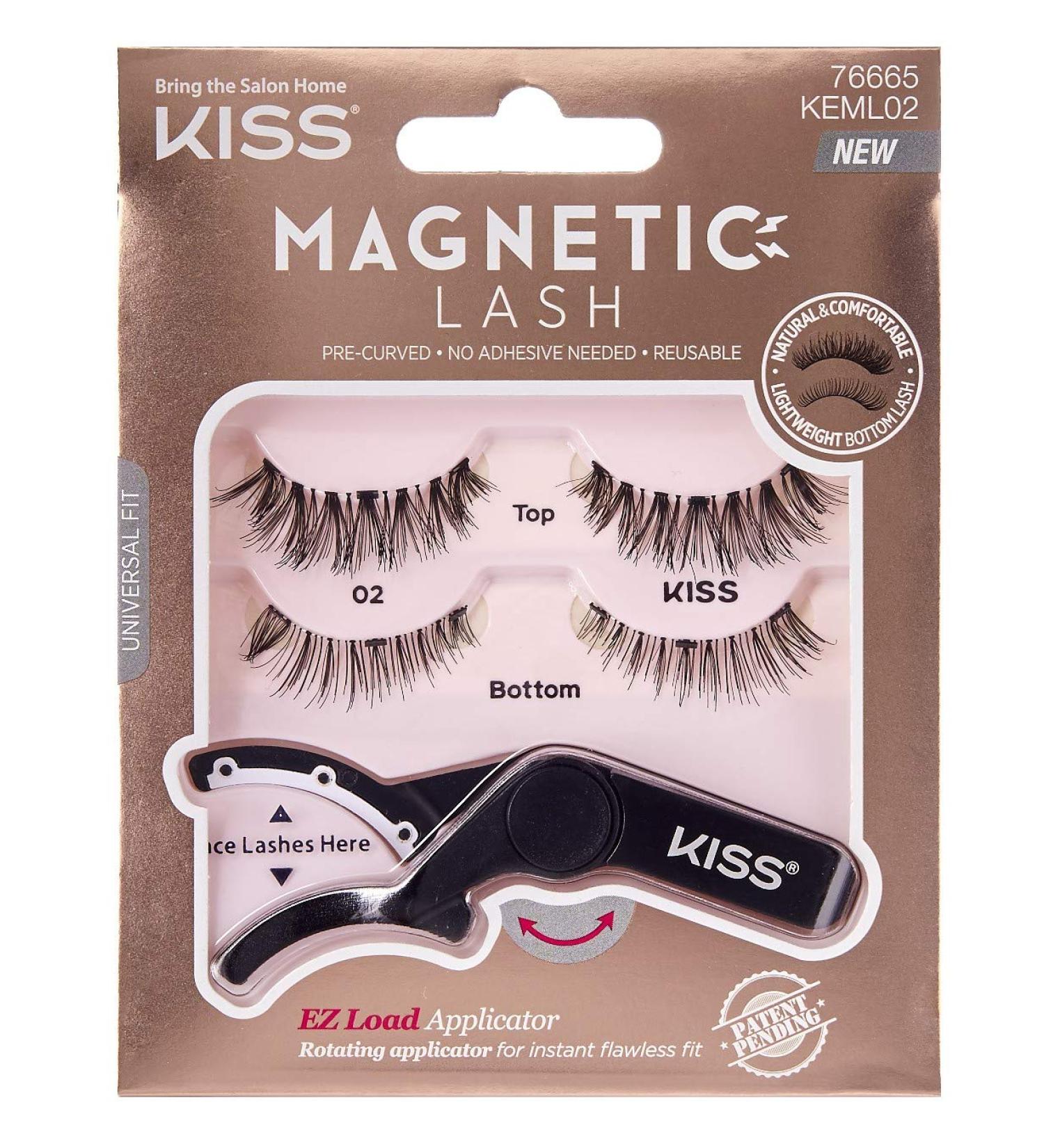 Kiss Magnetic Lashes 2 With Applicator - Pack of 2 | Easy to Apply | Long Lasting - Buy Online on GoSupps.com