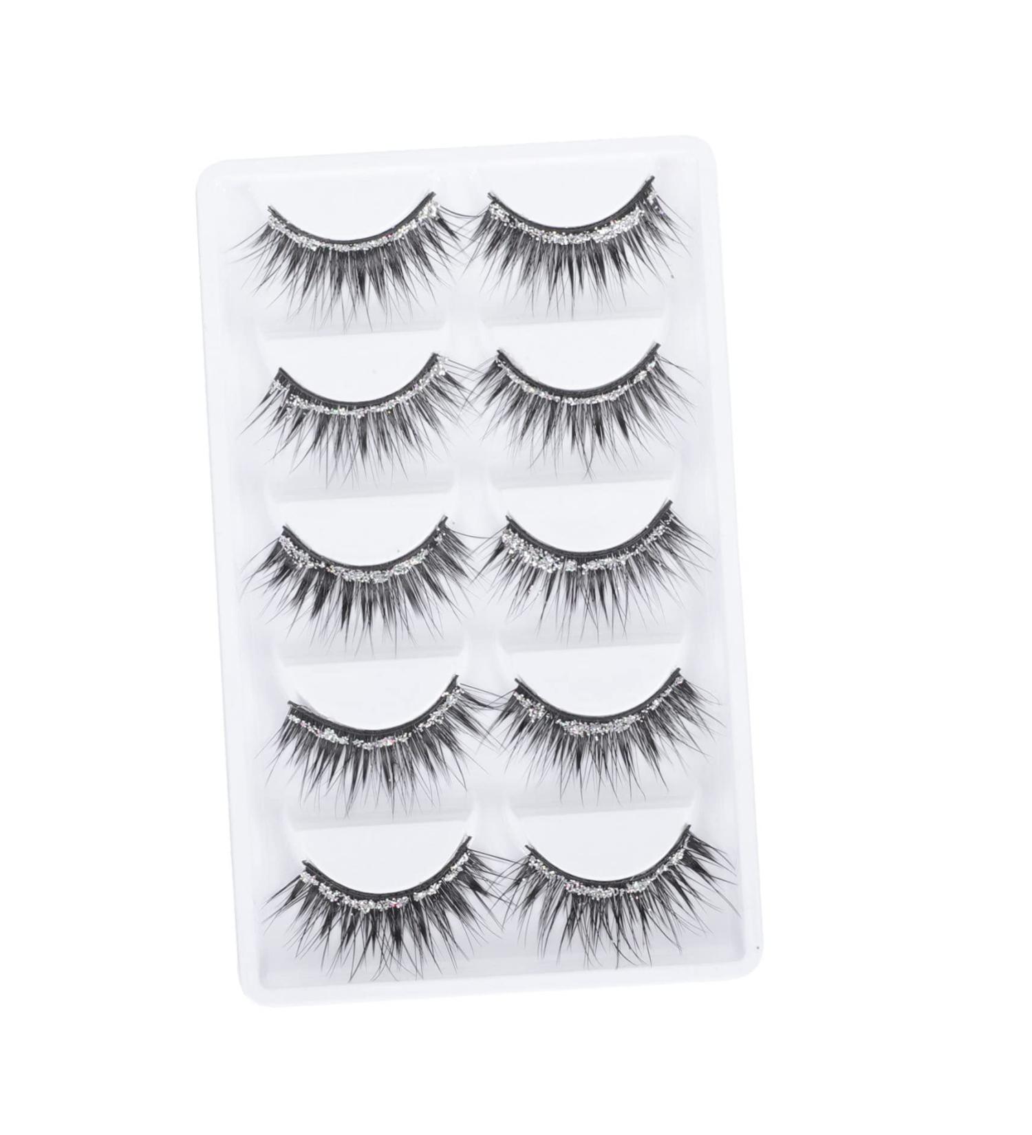 5 Pairs Eyelashes Chic Eyelash Decor Women Makeup Lash Girl Cosmetics Natural Lashes Faux Lashes Natural Look Fake Lashes Women False Lash Artificial Fiber Decorate Dense - Buy Online on GoSupps.com