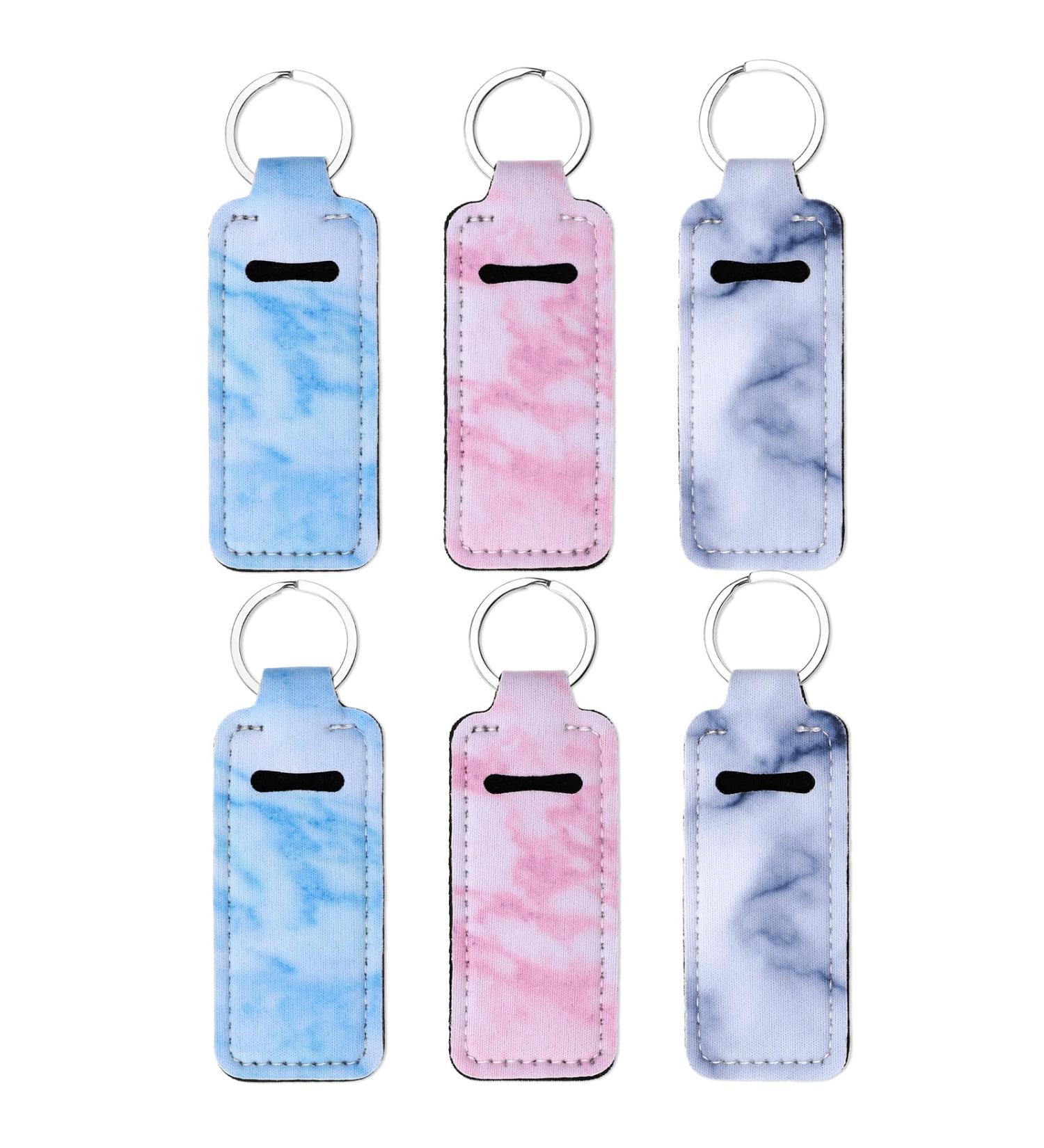 Prasacco 6-Piece Chapstick Holder Keychain Set | Colorful Lip Balm Holders & Travel Accessories for Women - Buy Online on GoSupps.com