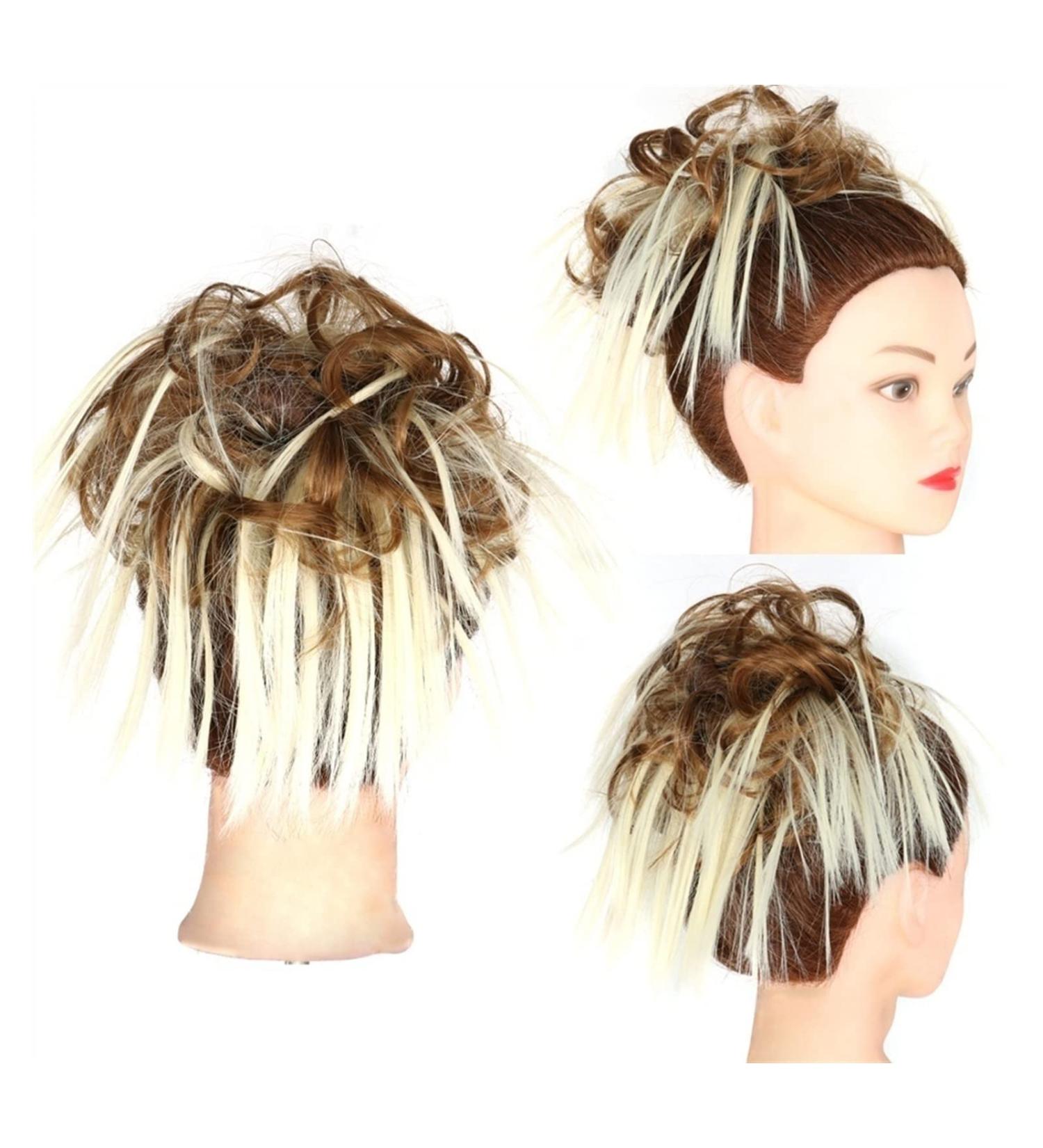 Messy Bun Hair Piece for Women Messy Bun Synthetic Curly Wavy Hair Bun Circle Ponytail Hair Slices with Elastic Rubber Band Hair Extensions for Women Hair Extensions Hair Scrunchies (Color : Q17 6FH6 Q17 6FH613 - Buy Online on GoSupps.com