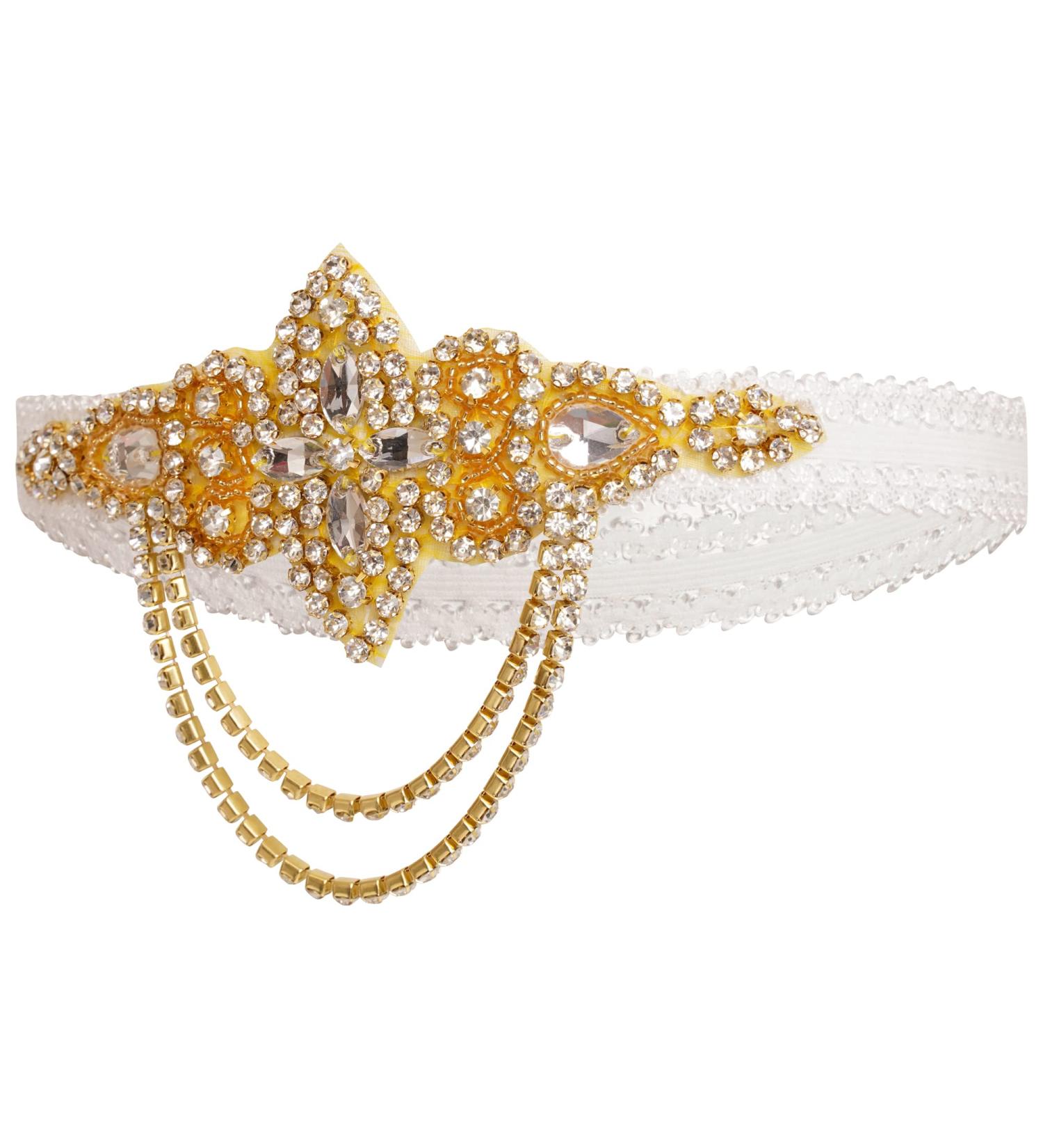 Ro Rox 1920s Ida Jeweled Headbands for Women Roaring 20s Crystal Headband for Vintage Parties Prom Weddings Everyday Life Boho Flapper Head Jewelry for Women Gold - Buy Online on GoSupps.com