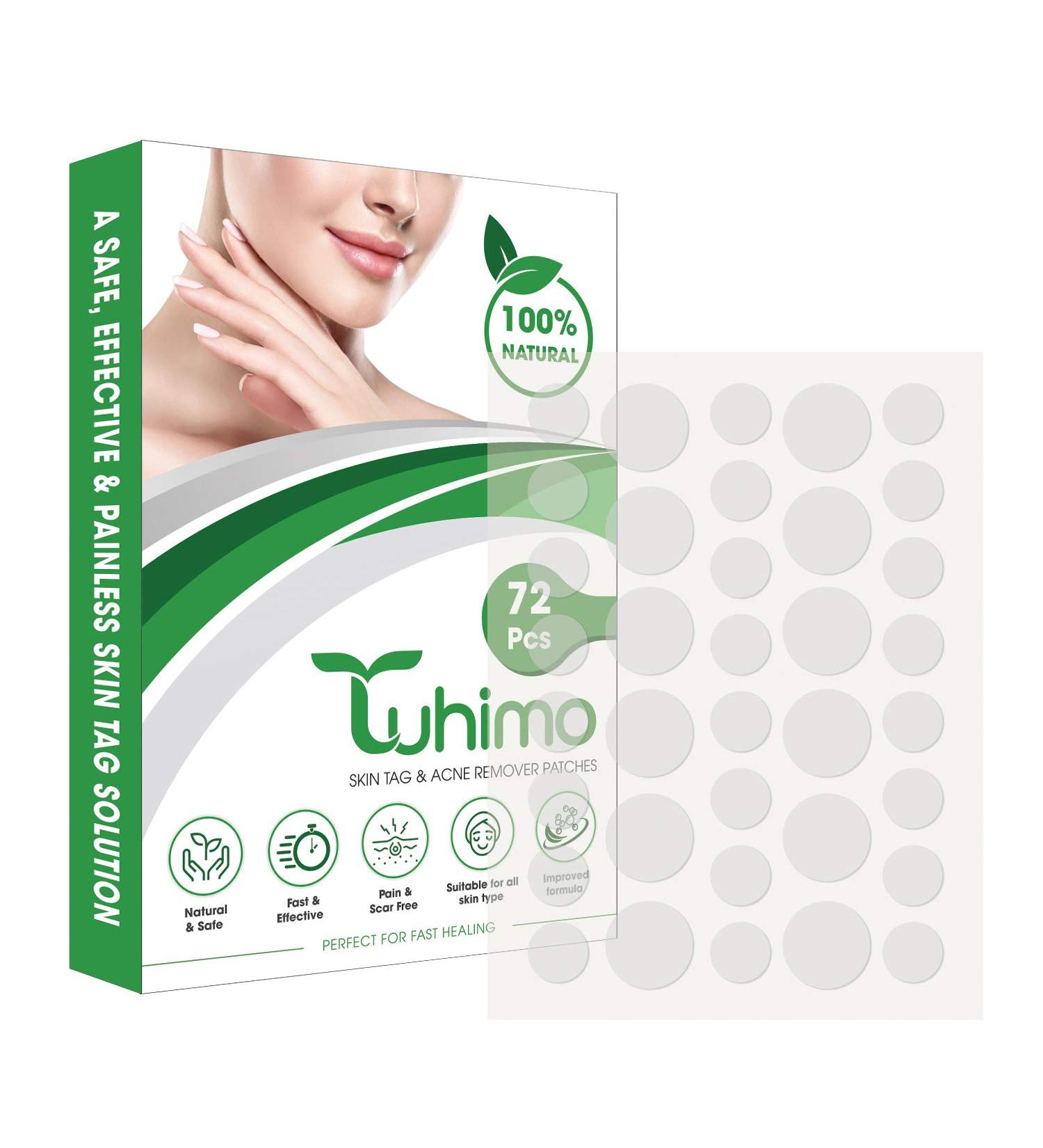 TUHIMO Pimple Patch Removal Device Pimple Remover for All Skin Types Herbal Condensed Patch for Small Large Pimples Wart - 72 Patches Bioclear Skin Tag Remover 1.0 count - Buy Online on GoSupps.com
