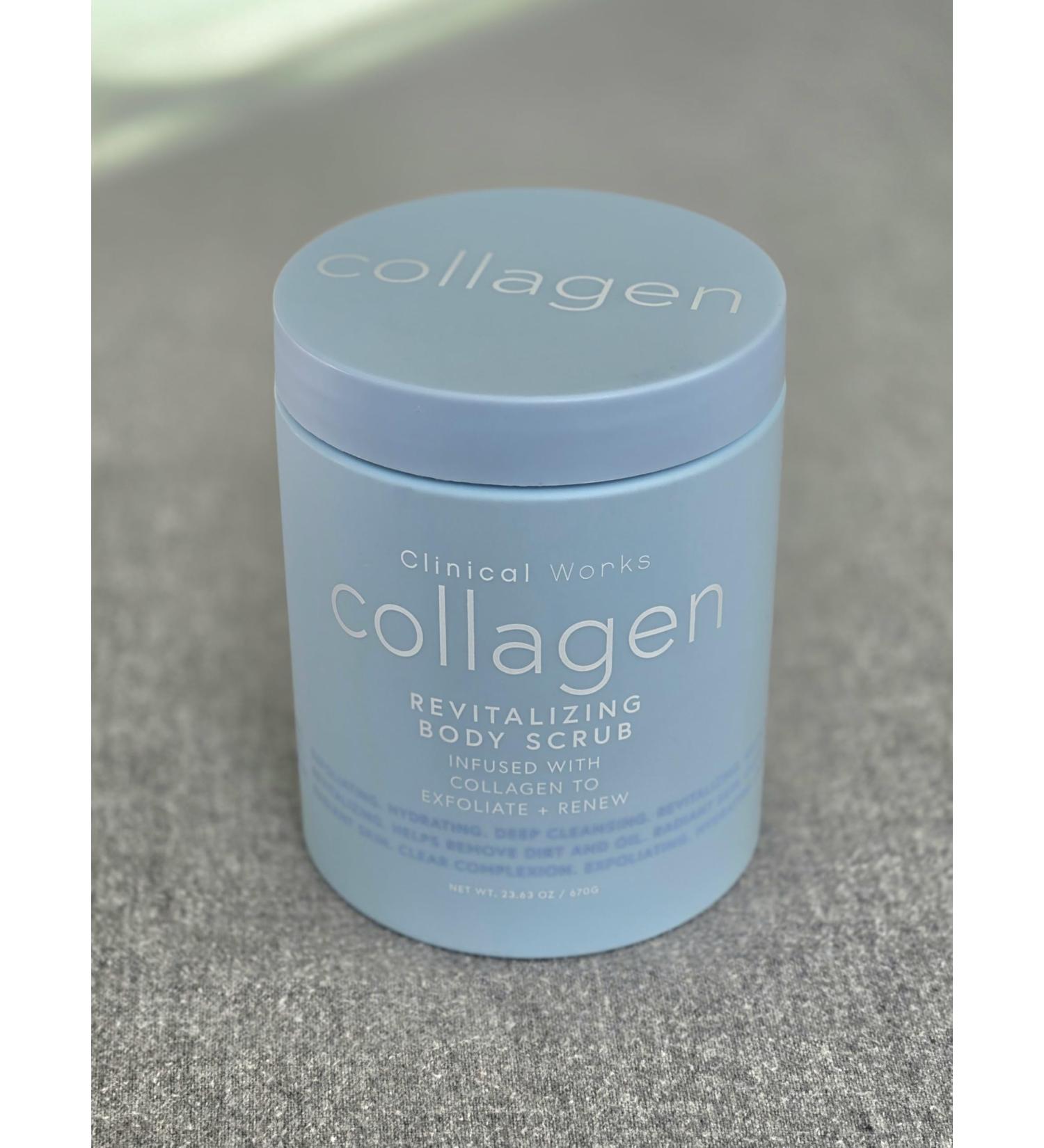 Clinical COLLAGEN REVITALIZING Works Revitalizing & Exfoliating Body Scrub | 23.6oz Infused with COLLAGEN | Daily Body Scrub to Exfoliate and Renew skin - Buy Online on GoSupps.com