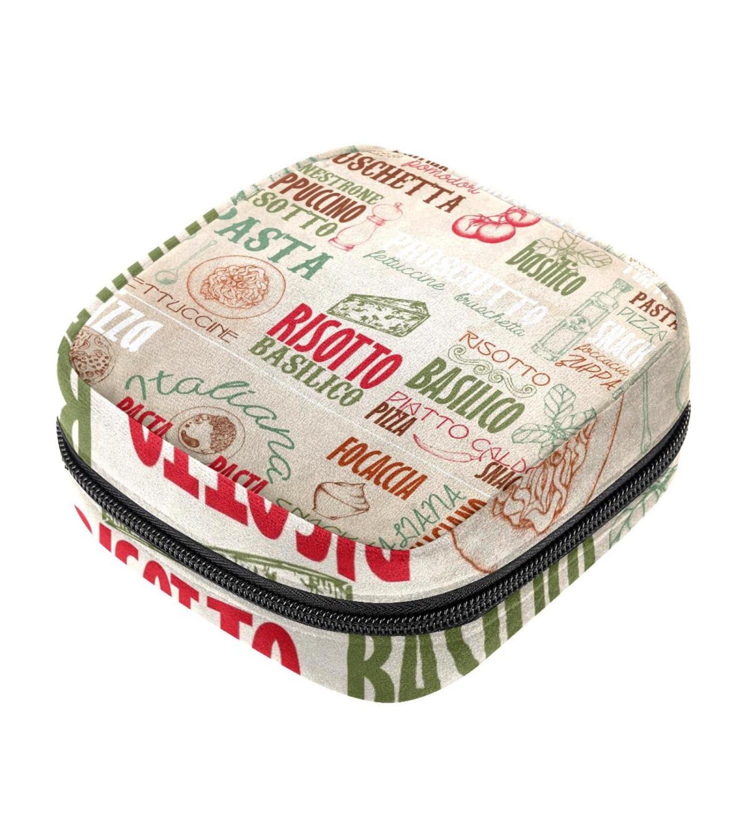 Menstrual Bag with Zipper | Stylish Ladies Napkin & Tampon Collection Bag for Women & Girls - Italy Gourmet Art - Buy Online on GoSupps.com