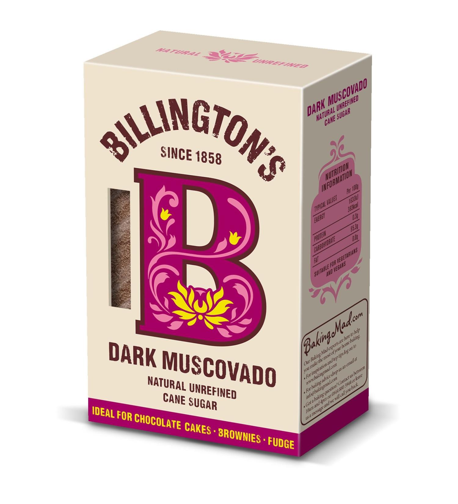 Le sucre muscavado fonc de NT# Billington 500 g - est le sucre doux brun fonc le plus fin.Son go t riche et sa couleur naturelle ajoute de la profondeur toutes vos cuissons et p tisseries. - Buy Online on GoSupps.com