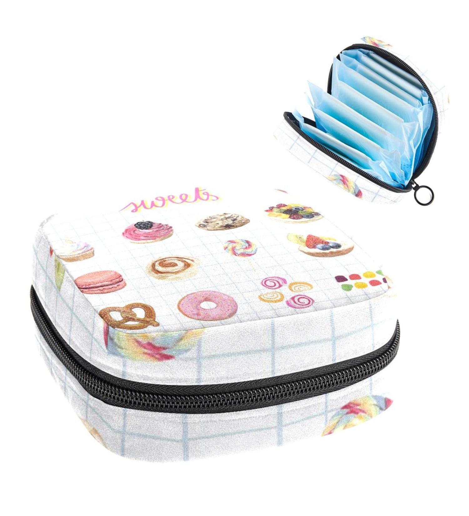 Women's Bonds Storage Pockets Stillpad Halter - Portable Period Kit Bag | Watercolor Design | Feminine Products for Girls - Buy Online on GoSupps.com