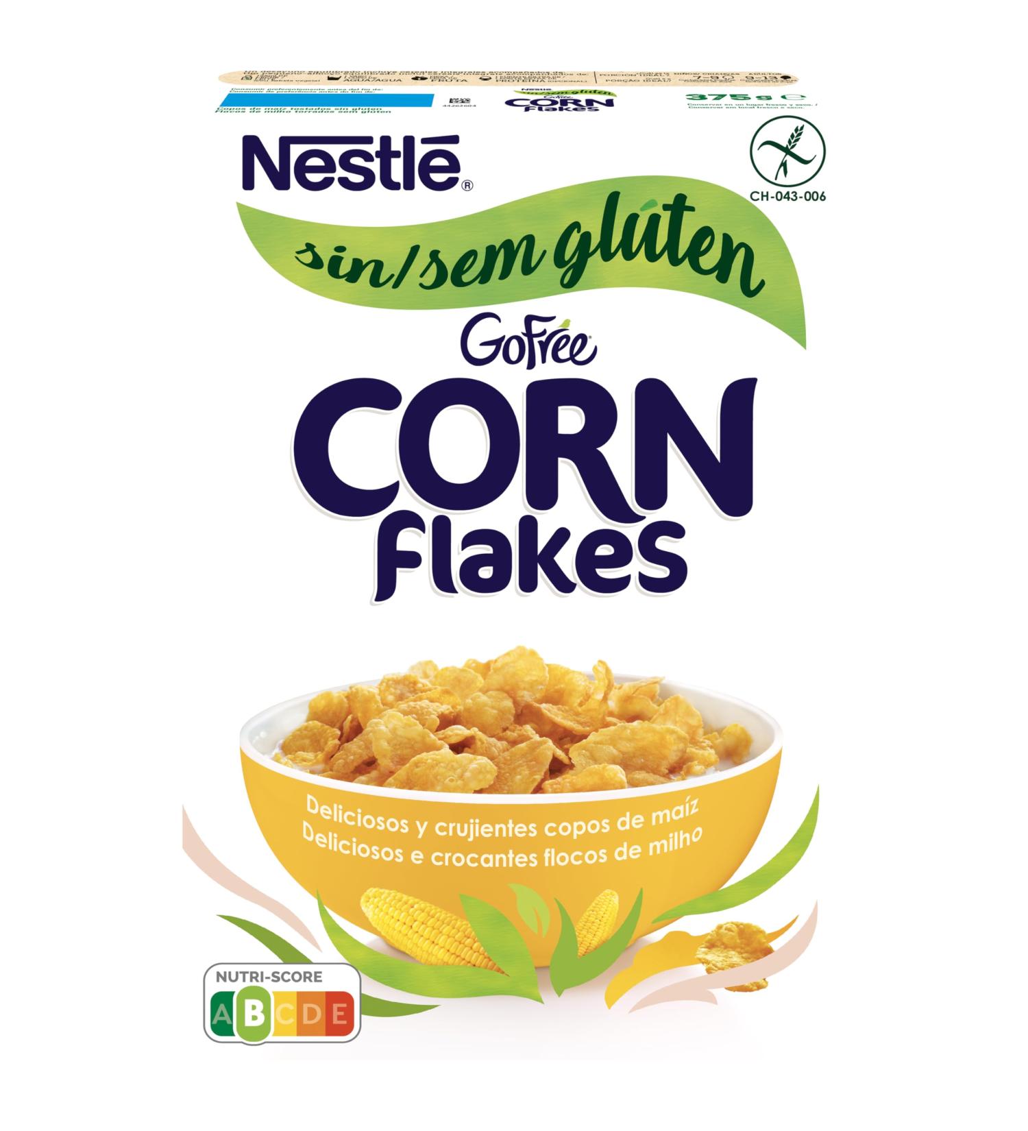Nestl Corn Flakes Gluten Free Breakfast Cereal 375g Pack - Pack of 4 - Buy Online on GoSupps.com