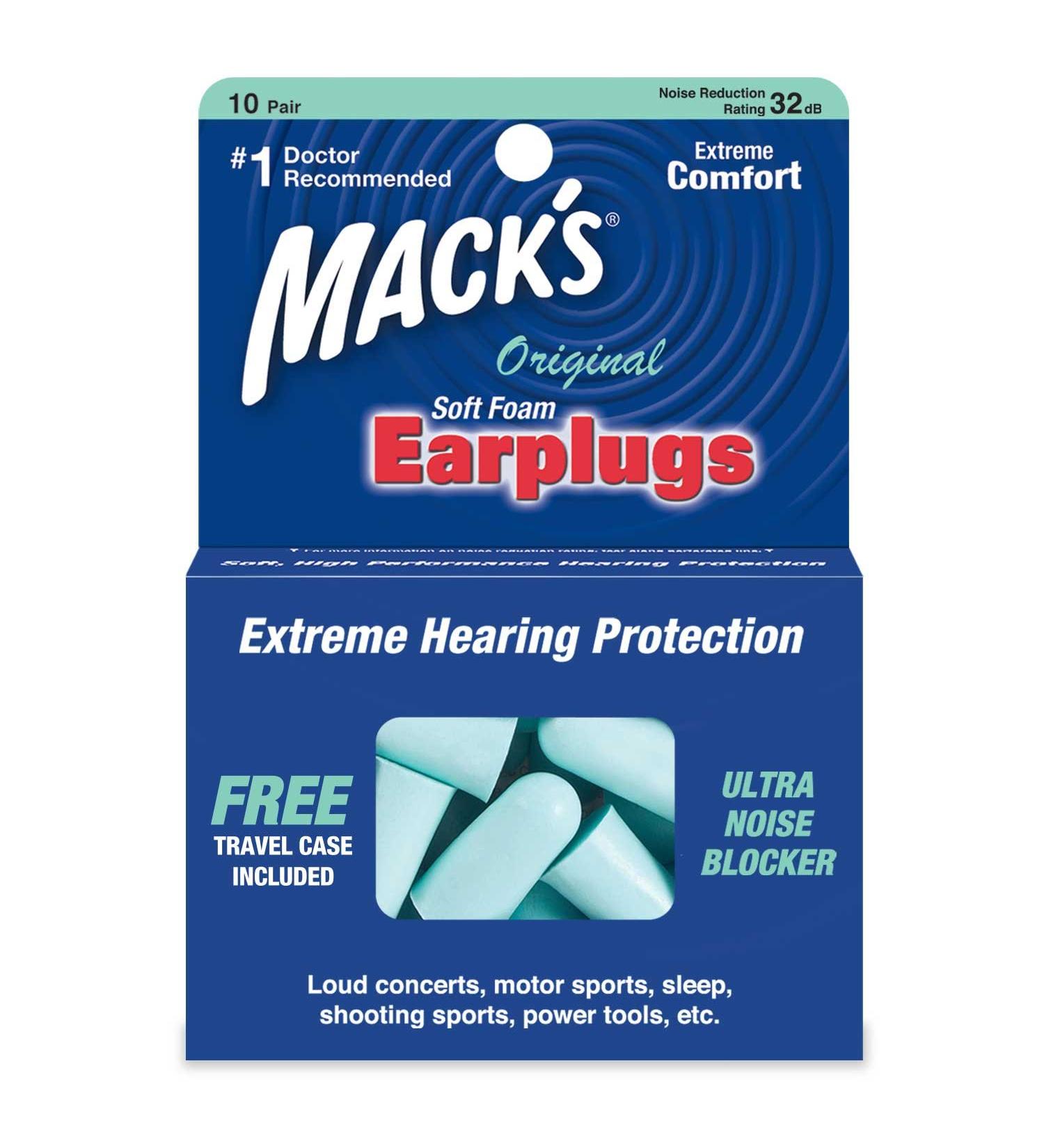 Mack'S Original Soft 10pr Size 10pai Mack'S Original Soft Foam Earplugs - Teal 10pair