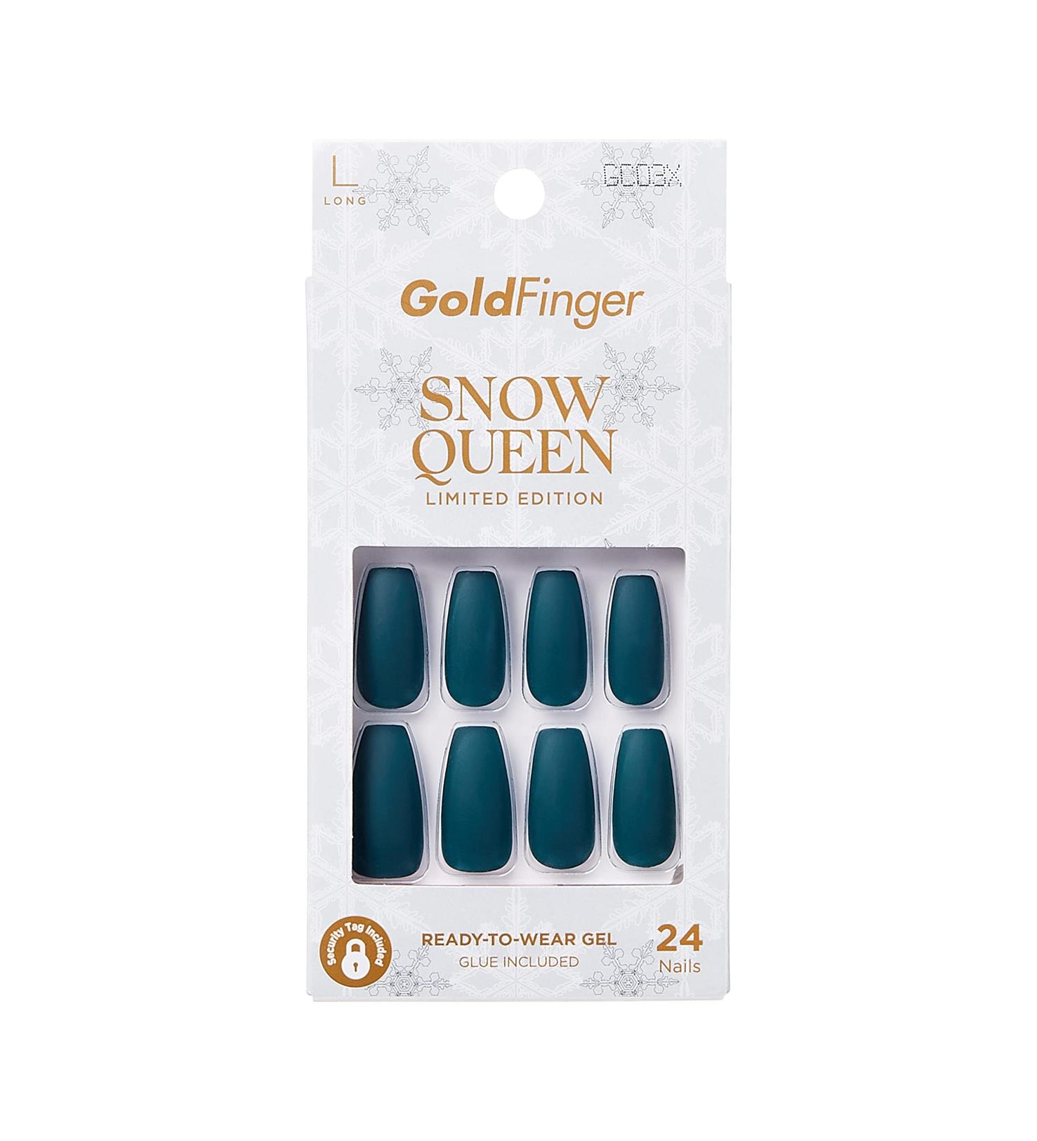 GoldFinger Limited Edition Snow Queen Gel Nail Kit - Long Length (Pine Tree) - Buy Online on GoSupps.com